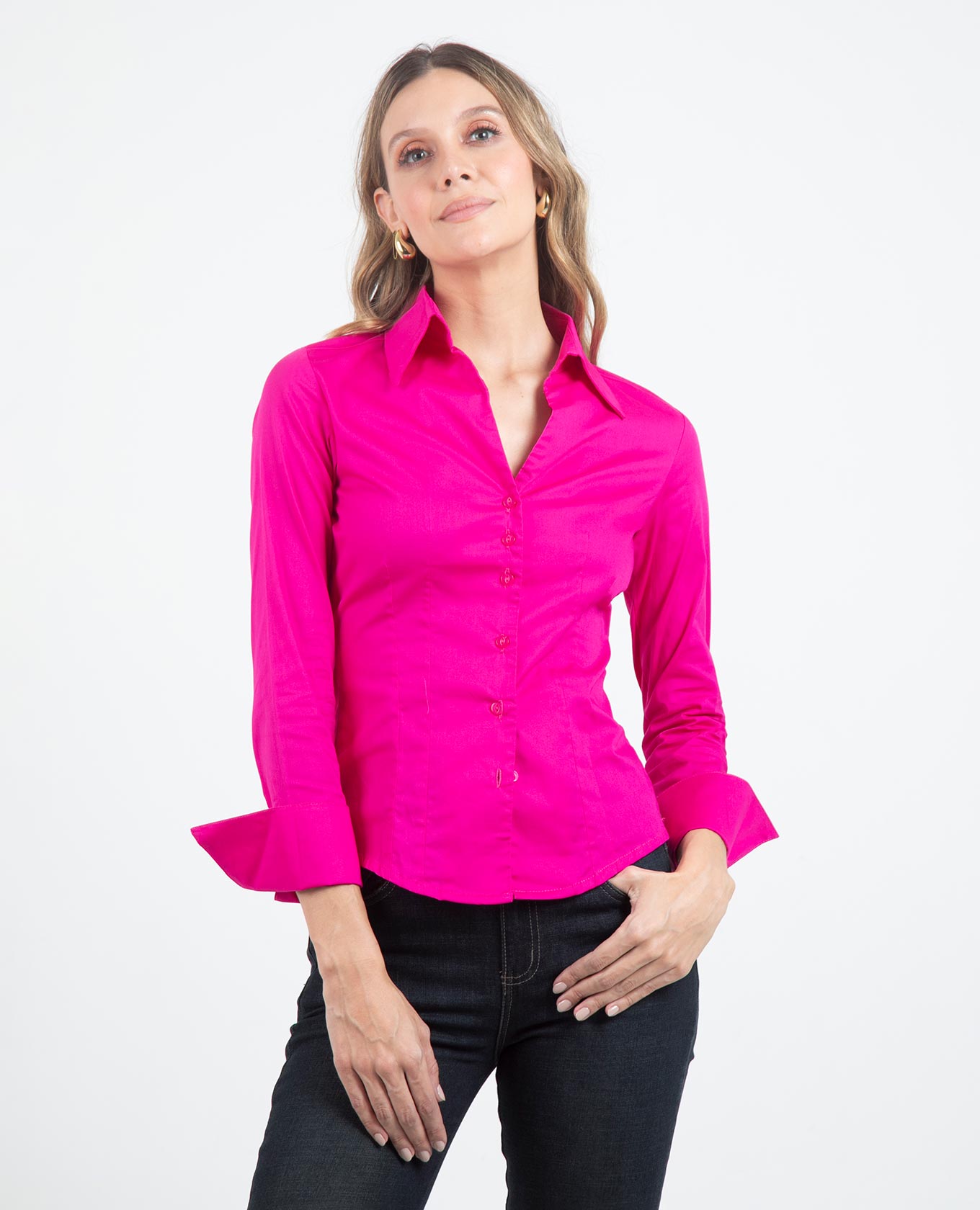 BLUSA ADRISSA BÁSICA ANA PARA MUJER FUCSIA Adrissa