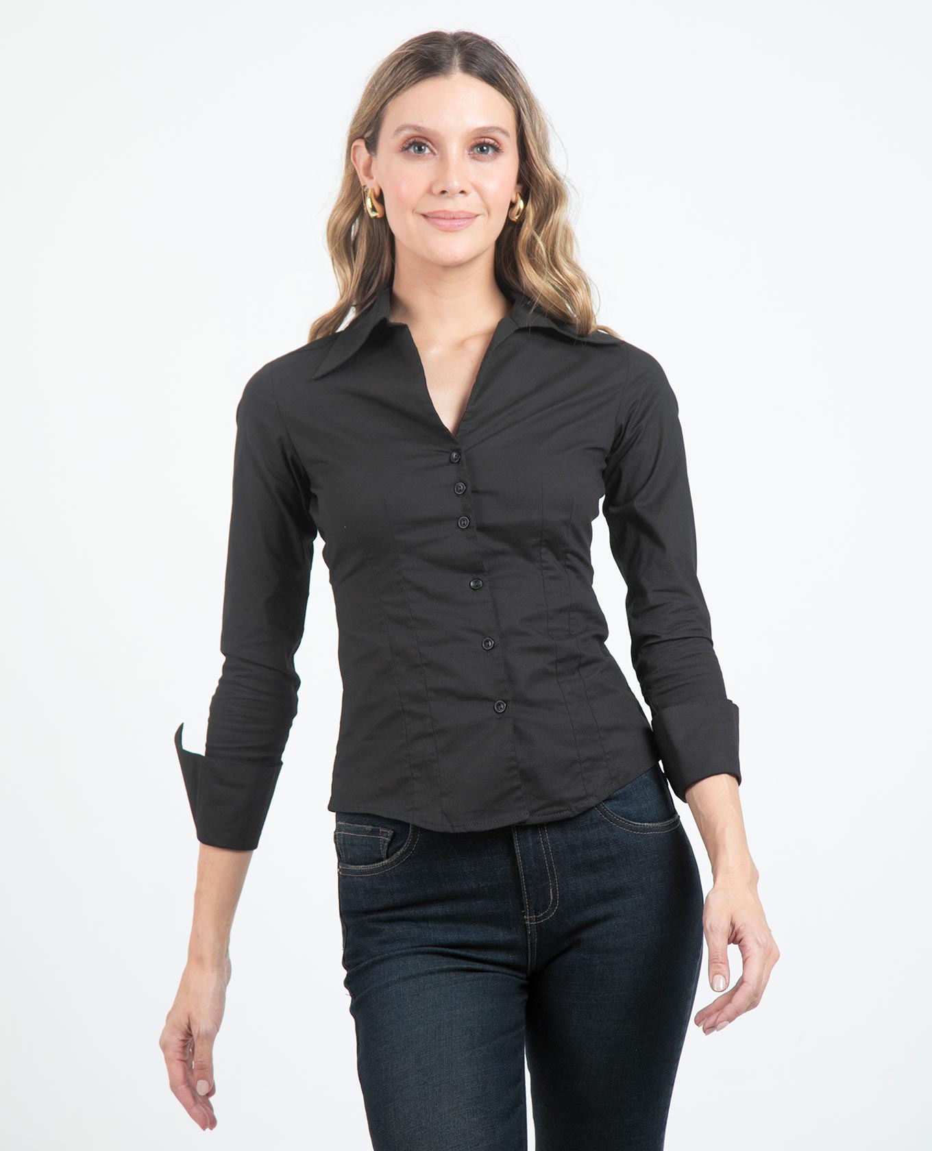 BLUSA ADRISSA BÁSICA ANA PARA MUJER NEGRO Adrissa