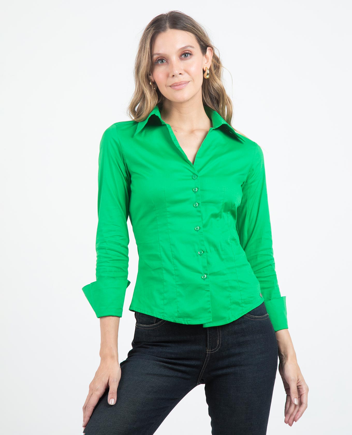 BLUSA ADRISSA BÁSICA ANA PARA MUJER VERDE ESMERALDA Adrissa