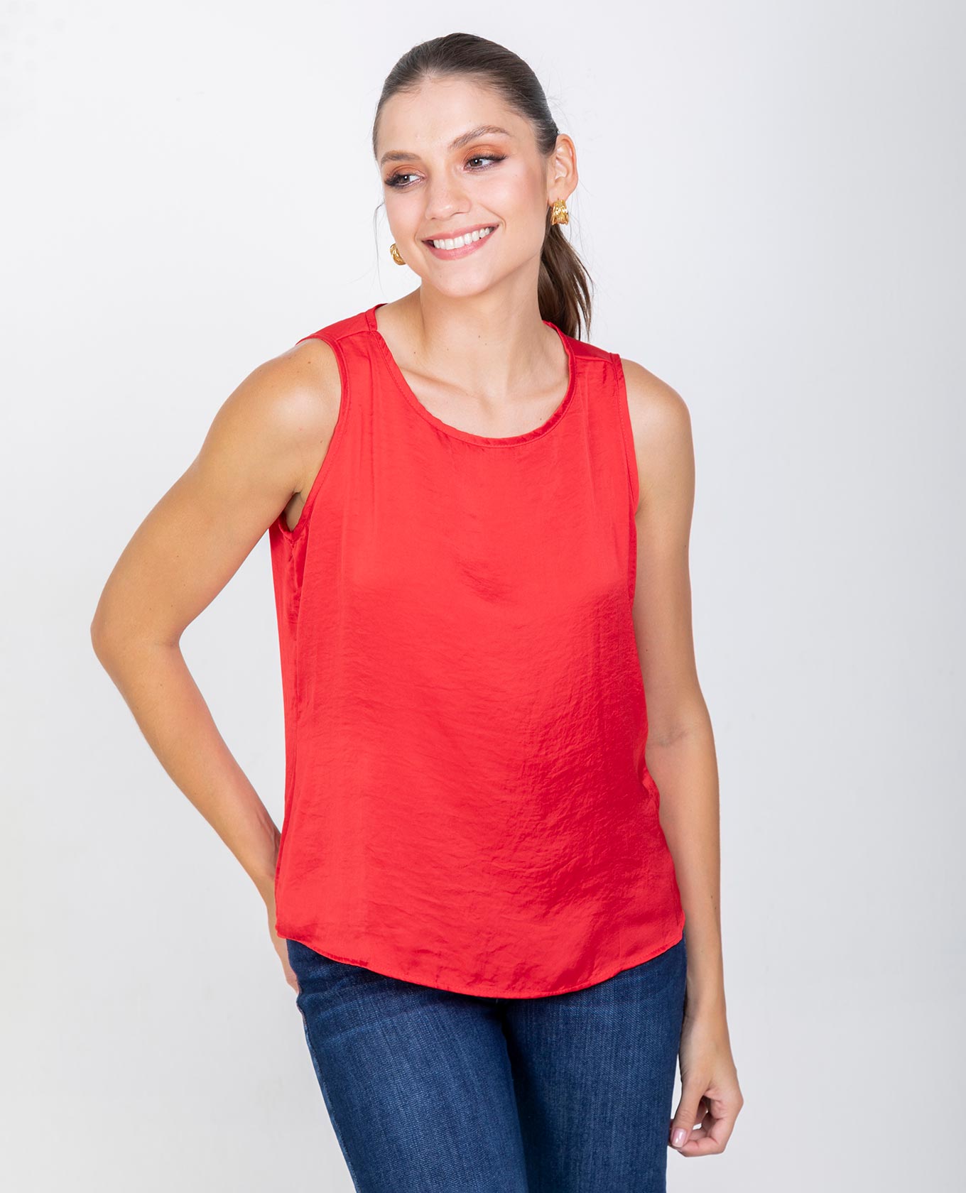 BLUSA ADRISSA BÁSICA DENISSE PARA MUJER ROJO Adrissa