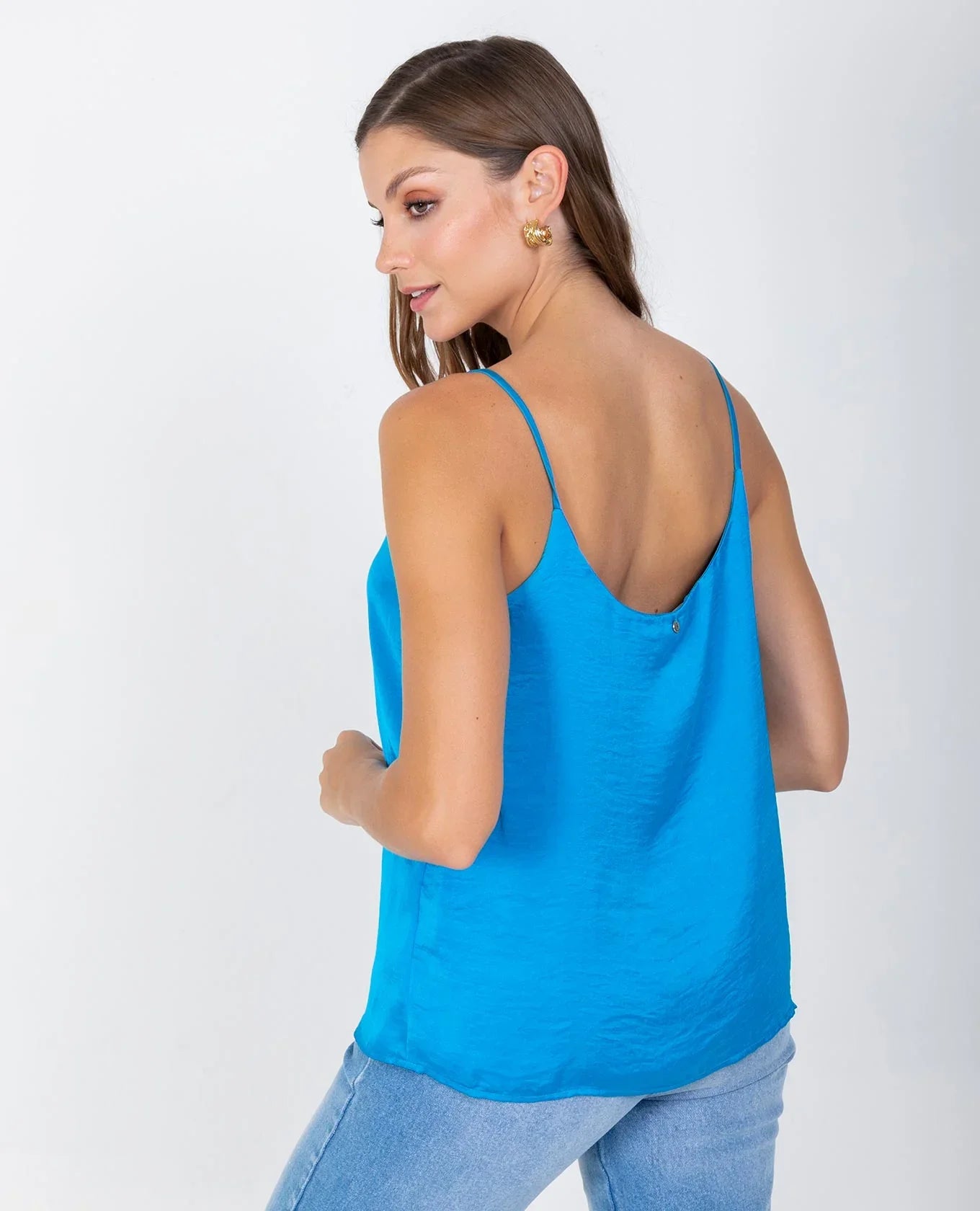 BLUSA BÁSICA OLIVIA DE TIRAS PARA MUJER Adrissa