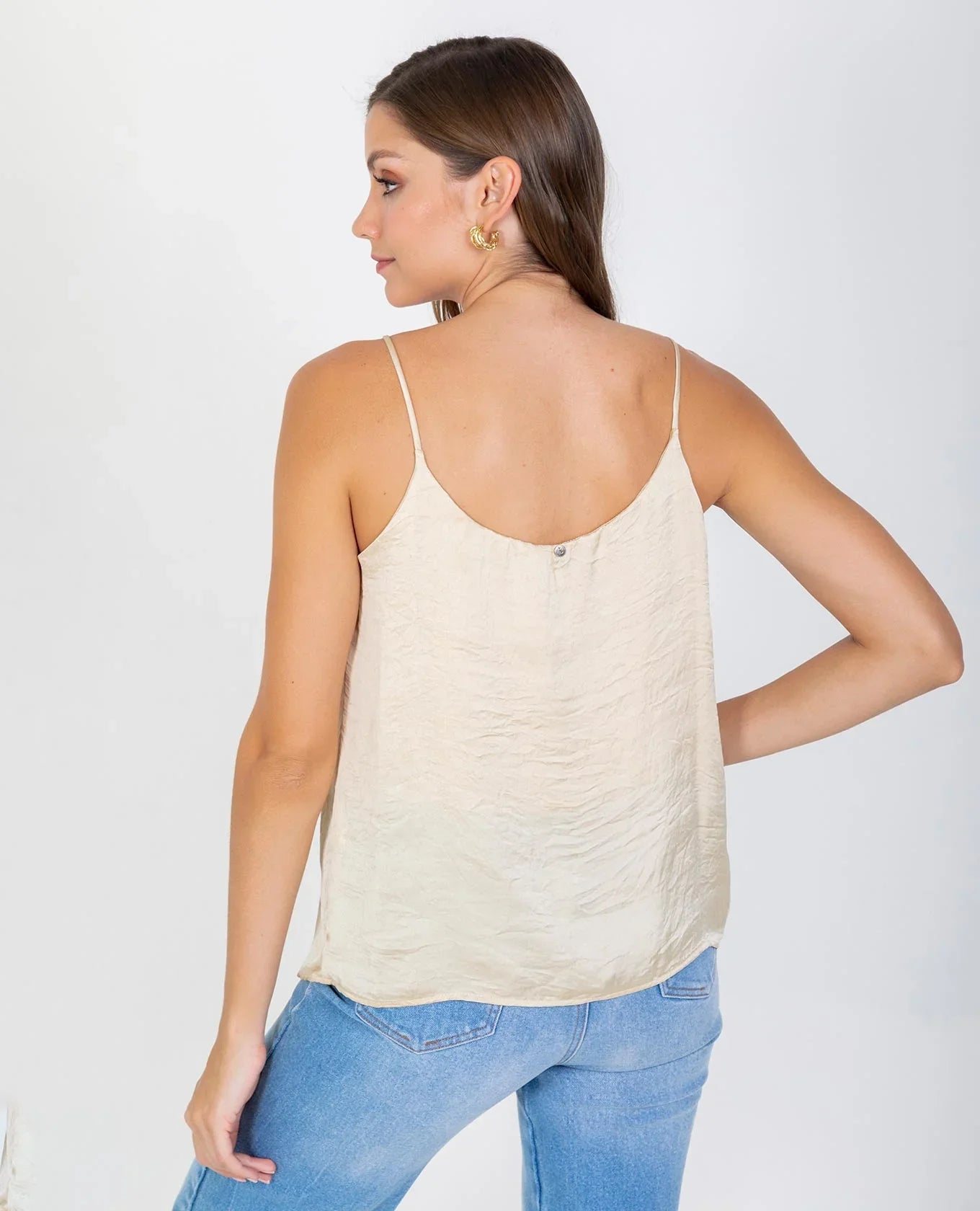 BLUSA BÁSICA OLIVIA DE TIRAS PARA MUJER Adrissa