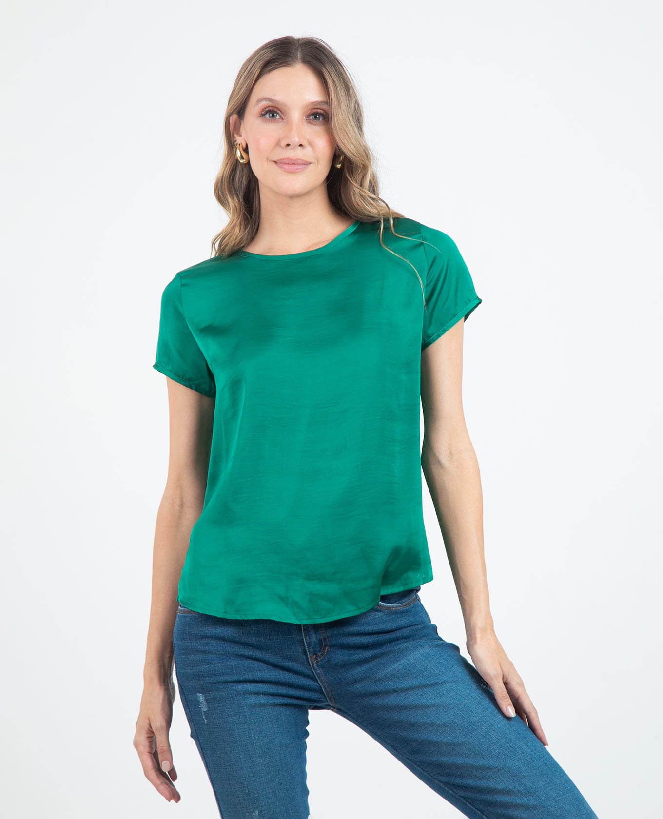 BLUSA ADRISSA BÁSICA MARÍA PARA MUJER VERDE ESMERALDA Adrissa