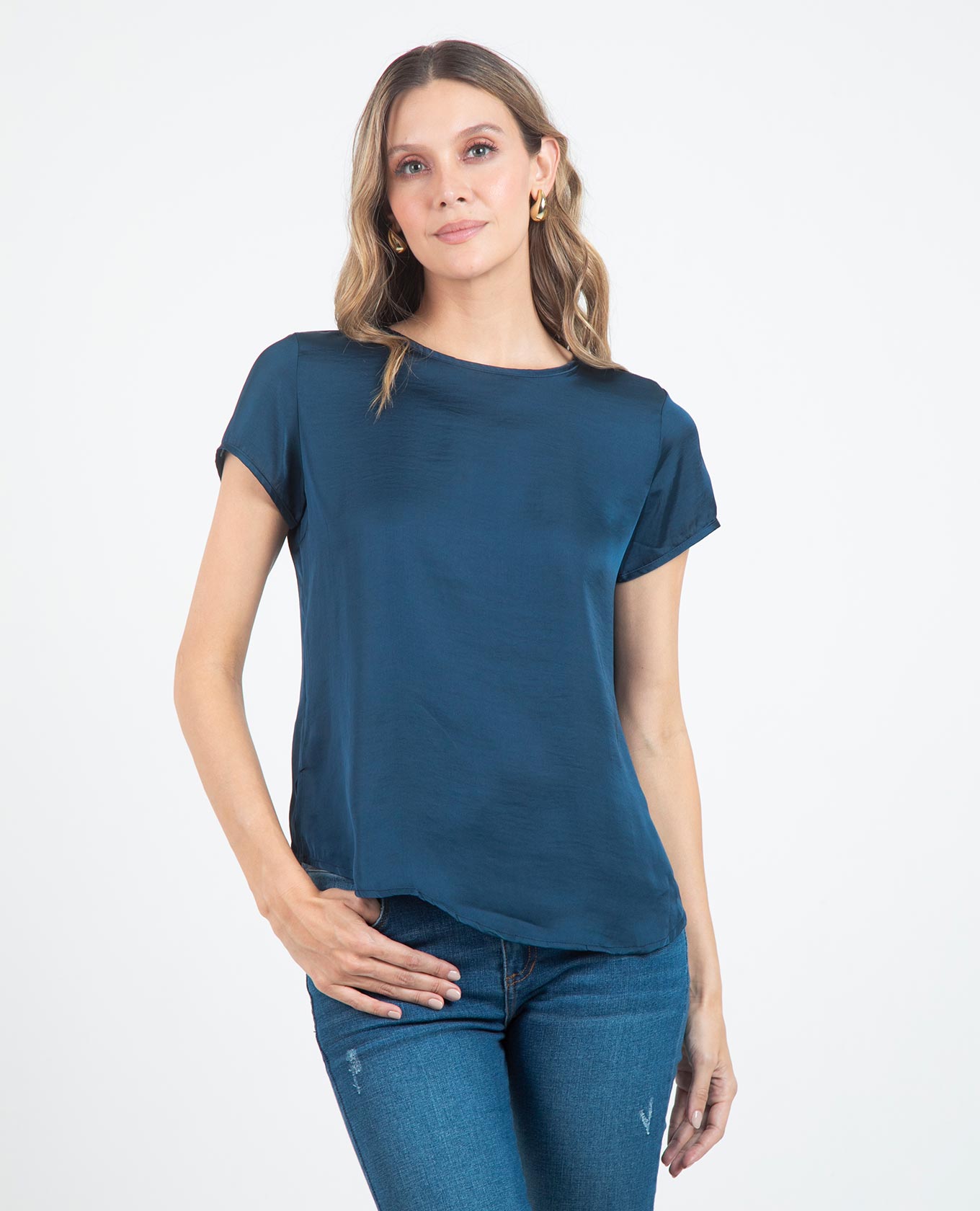 BLUSA ADRISSA BÁSICA MARÍA PARA MUJER AZUL OSCURO Adrissa