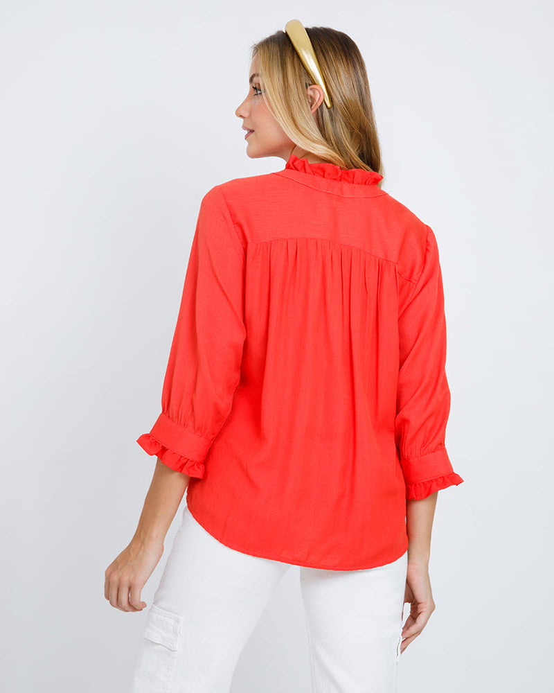 CAMISA MANGA 3/4 PARA MUJER CON BOLEROS Adrissa