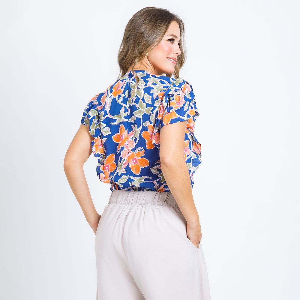 BLUSA MANGA CORTA PARA MUJER ESTAMPADA Adrissa