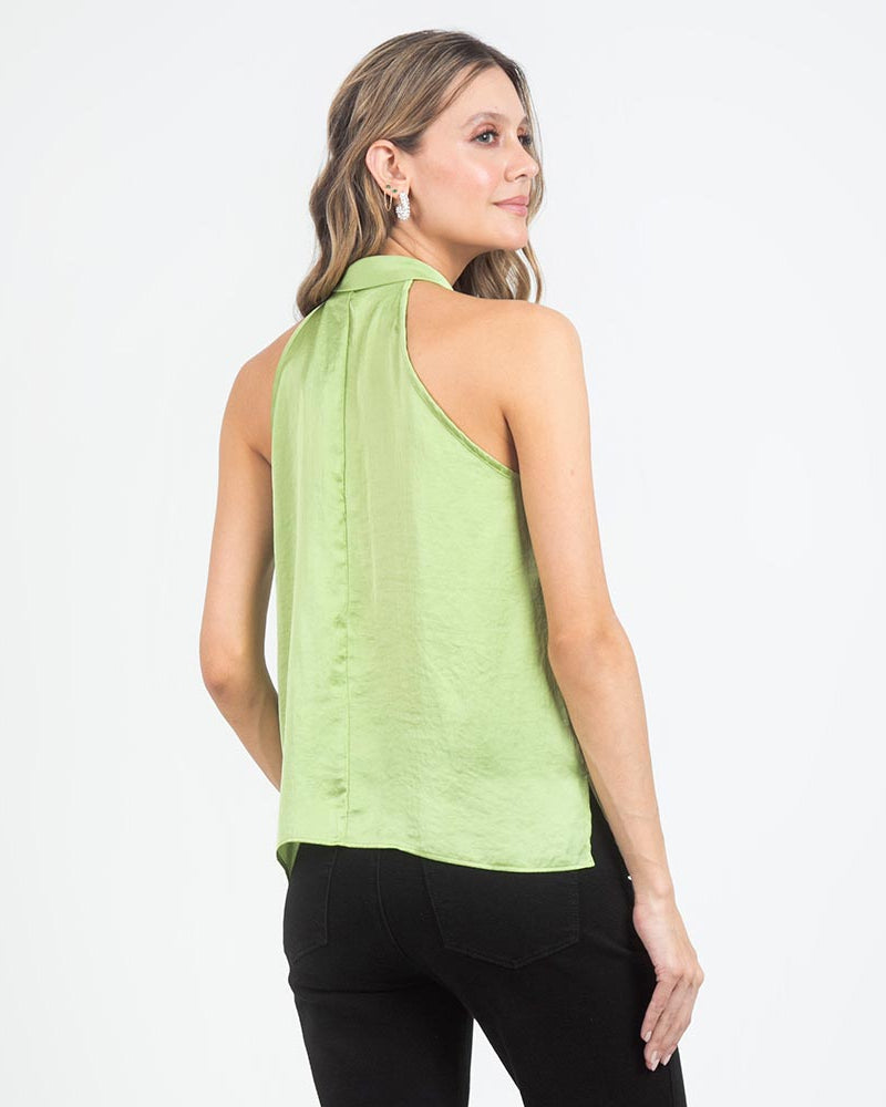 BLUSA SATINADA PARA MUJER CUELLO HALTER Adrissa