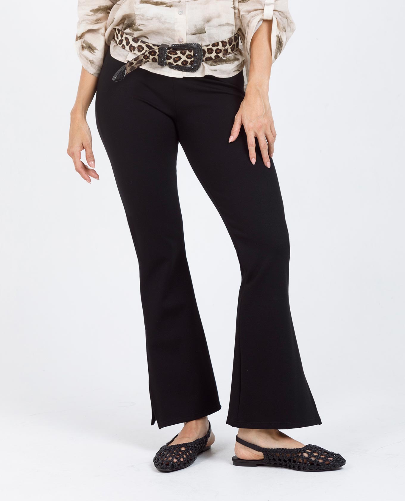 LEGGING NEGRO PARA MUJER BOTA FLARE Adrissa | Ropa para mujer Pantalones
