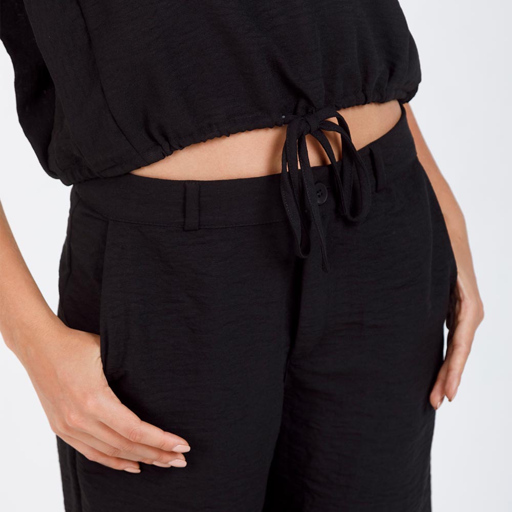 BLUSA NEGRA PARA MUJER MANGA SISA Adrissa