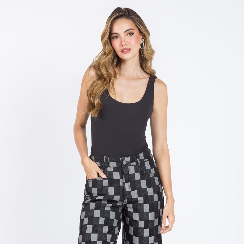 BODY NEGRO PARA MUJER MANGA SISA Adrissa