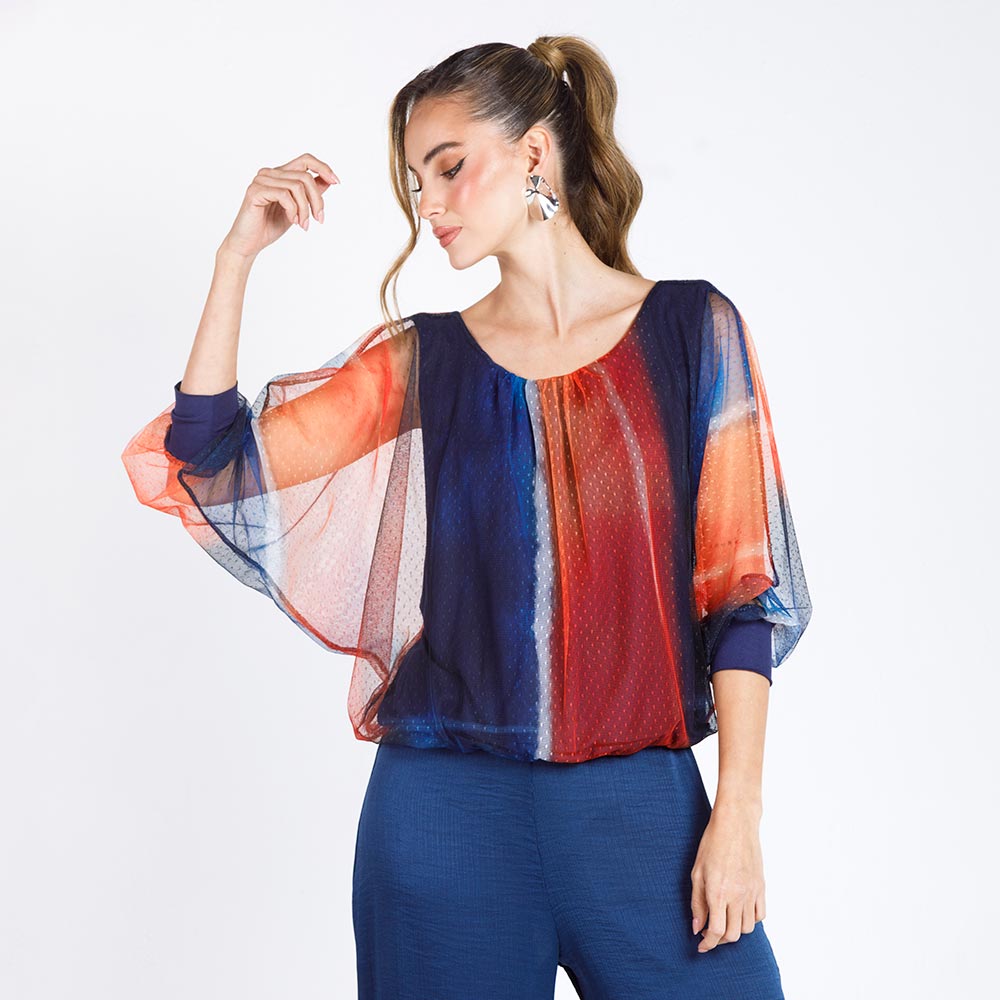 BLUSA ESTAMPADA PARA MUJER MANGA 3/4 Adrissa