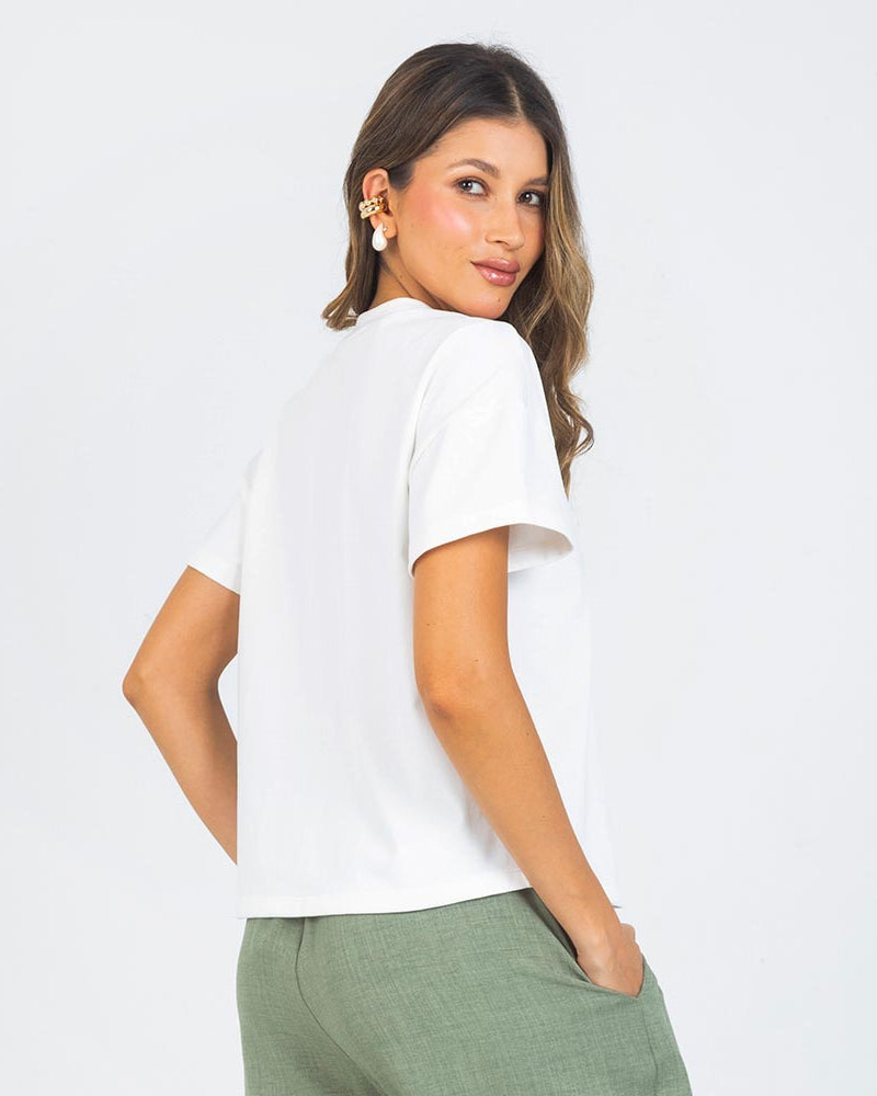 CAMISETA MANGA CORTA PARA MUJER EN ALGODÓN Adrissa