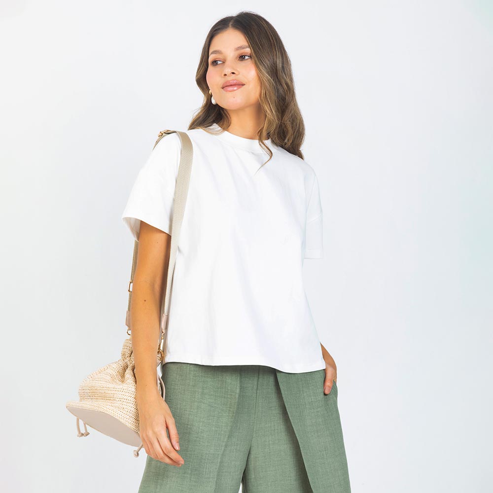 CAMISETA MANGA CORTA PARA MUJER EN ALGODÓN Adrissa