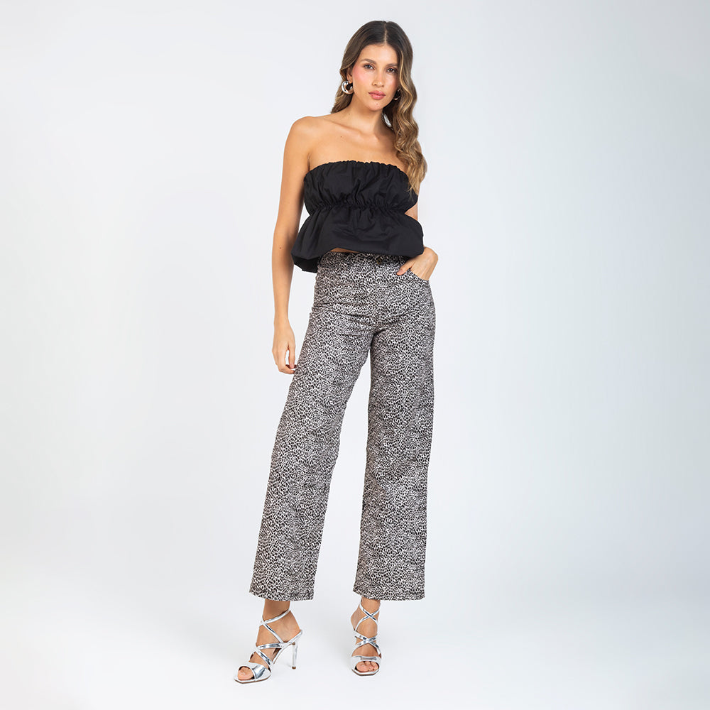 TOP STRAPLESS NEGRO PARA MUJER Adrissa