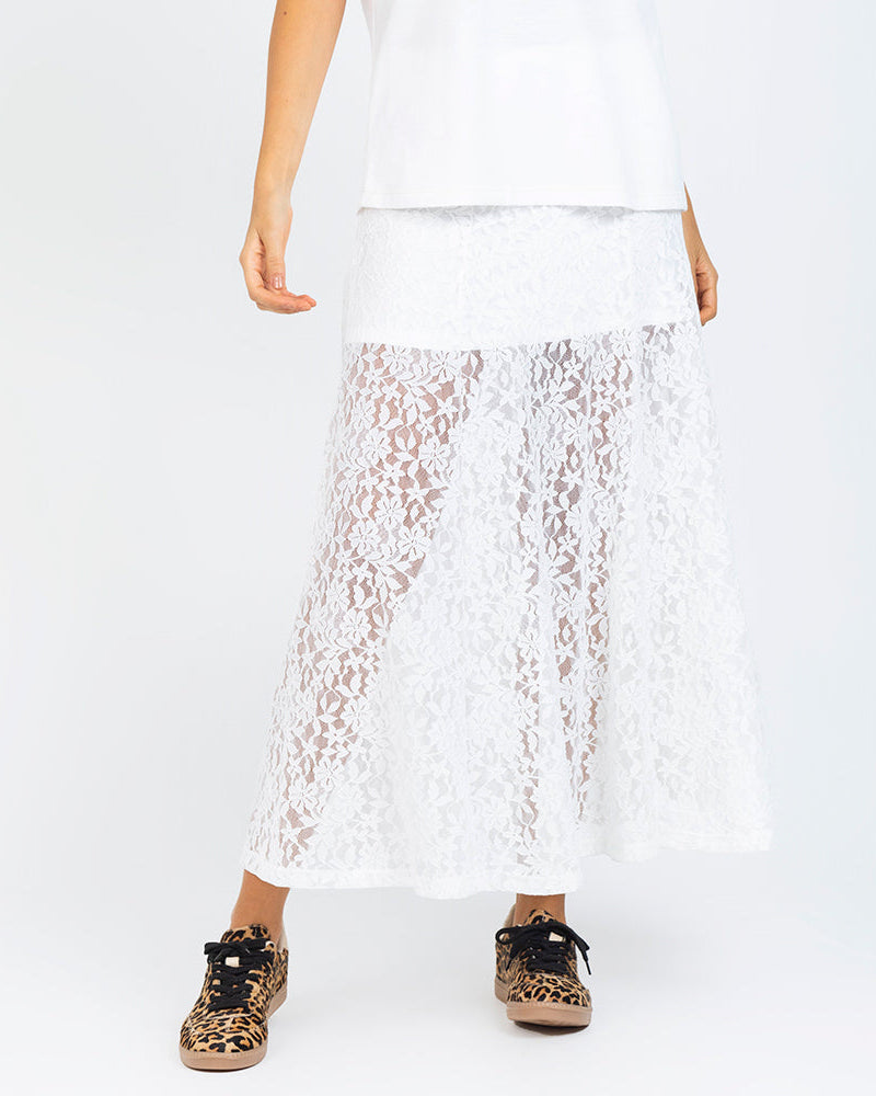 FALDA EN ENCAJE PARA MUJER LARGA Adrissa