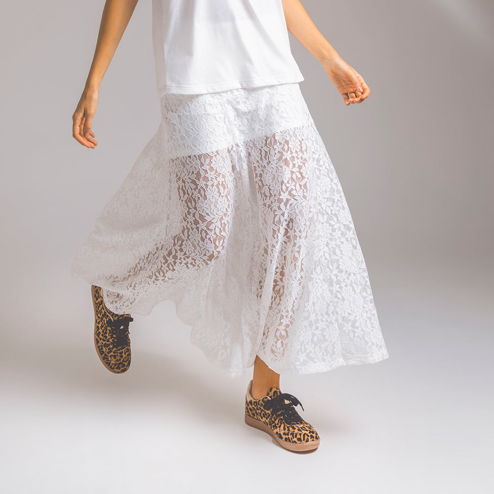 FALDA EN ENCAJE PARA MUJER LARGA Adrissa