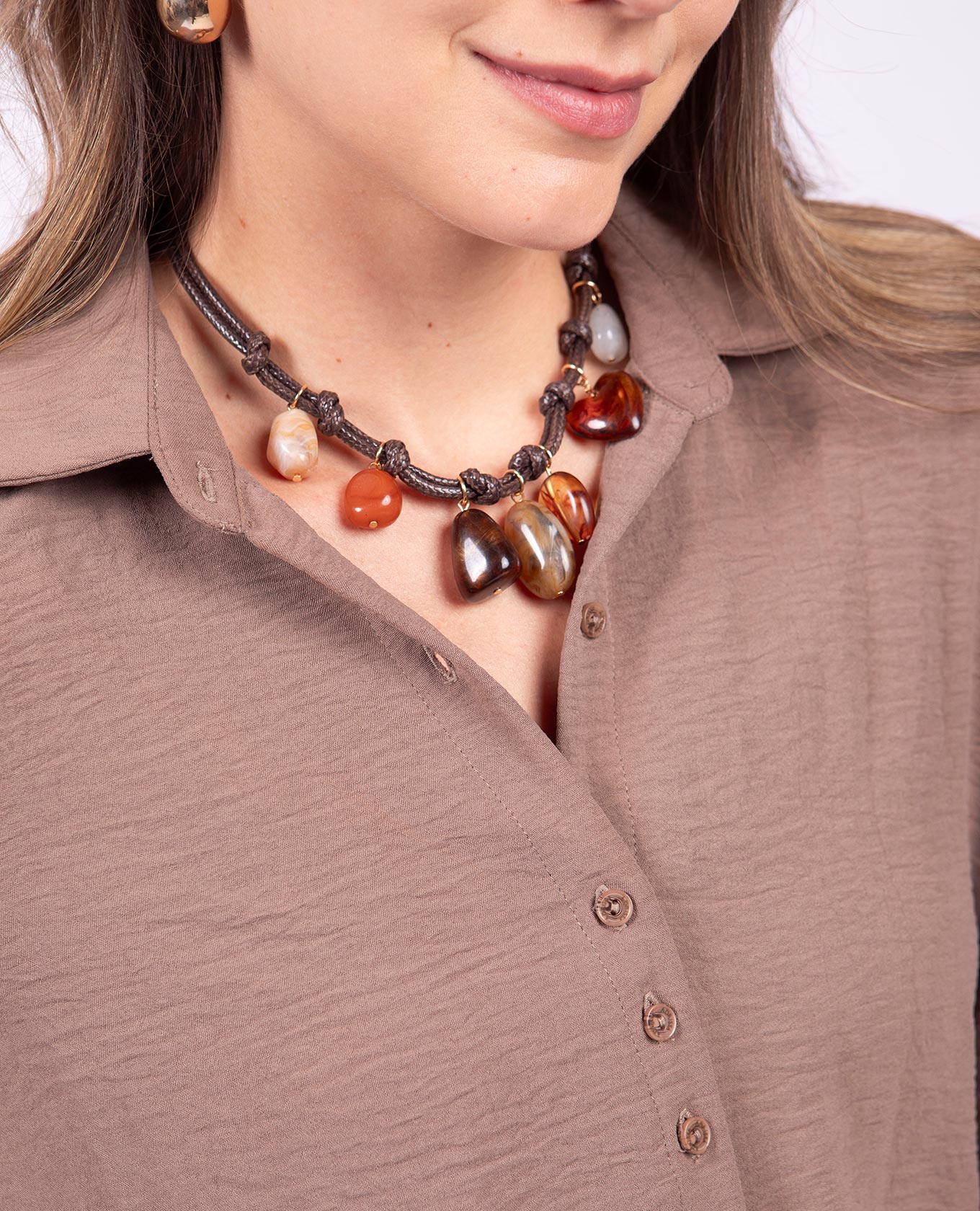 CAMISA BASICA DAKOTA PARA MUJER CON CHARRETERA Adrissa Camisas