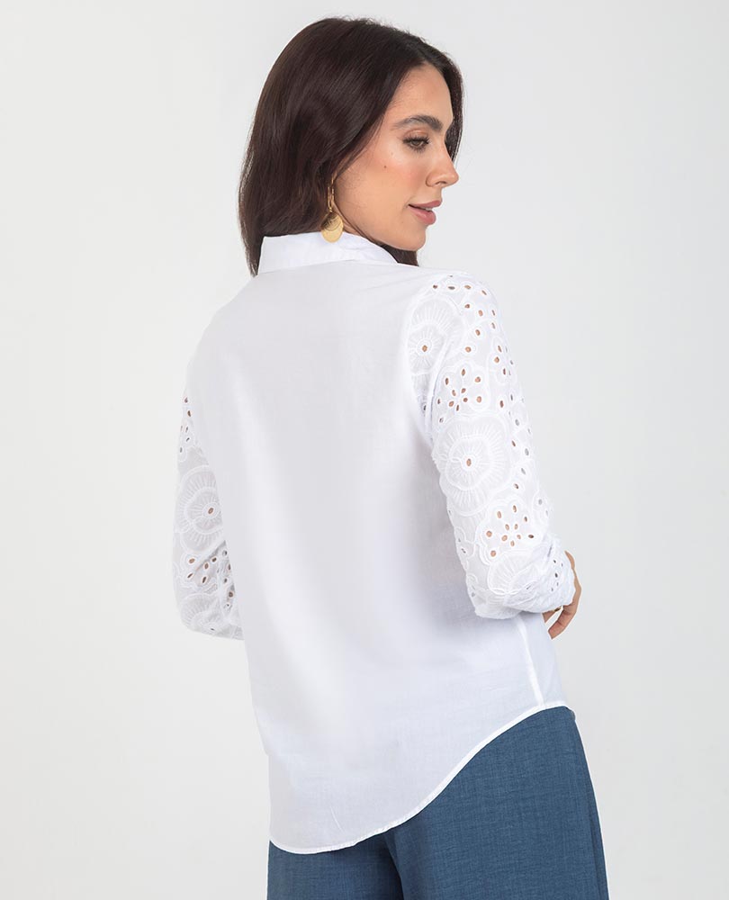 CAMISA OJALILLO PARA MUJER EN ALGODÓN Adrissa