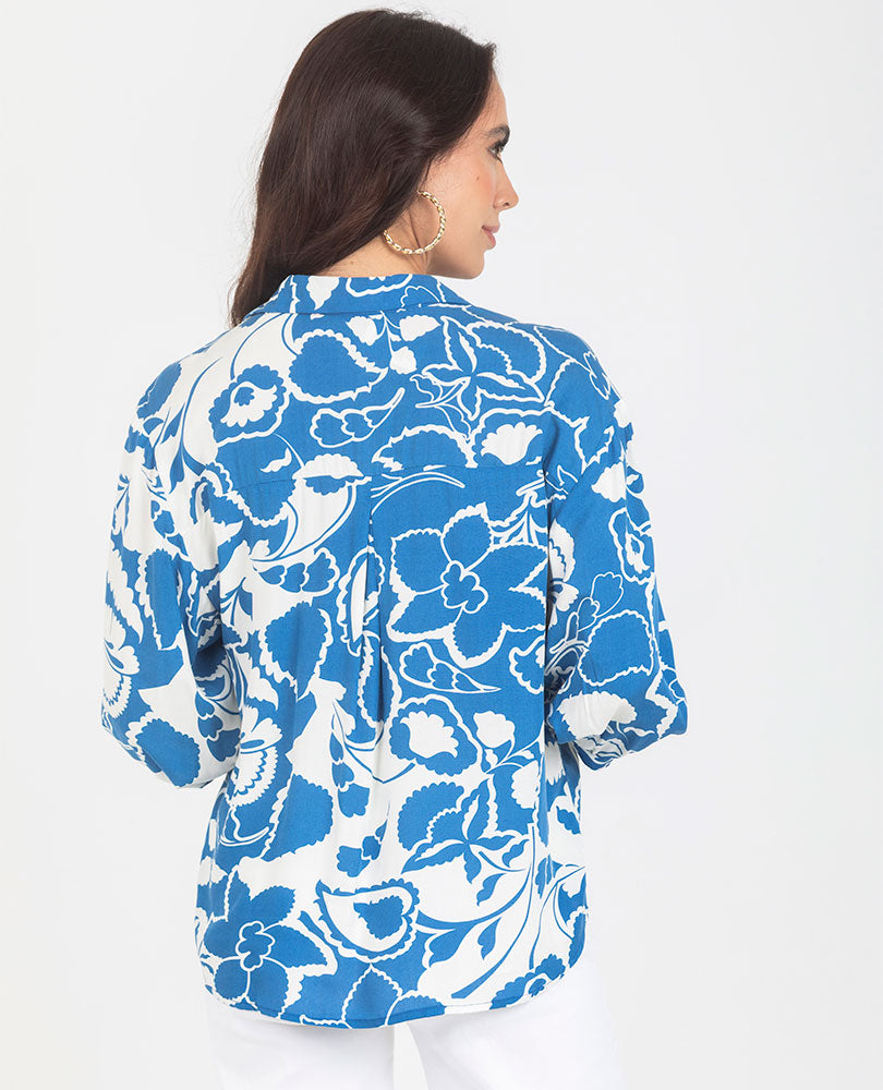 CAMISA ESTAMPADA PARA MUJER MANGA 3/4 Adrissa