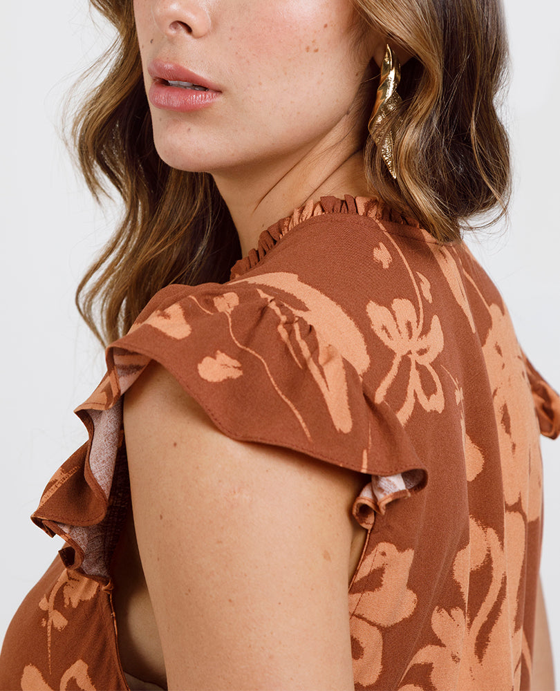 BLUSA ESTAMPADA PARA MUJER CON BOLERO Adrissa