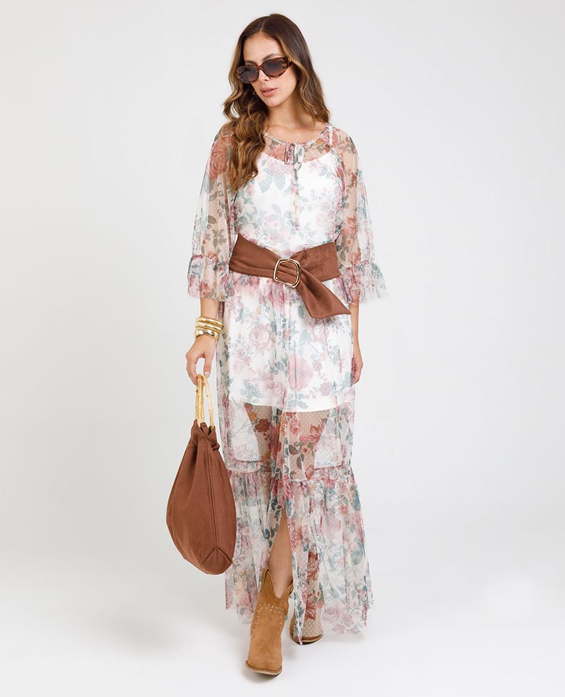 BLUSA BOHEMIA PARA MUJER EN TRANSPARENCIA Adrissa