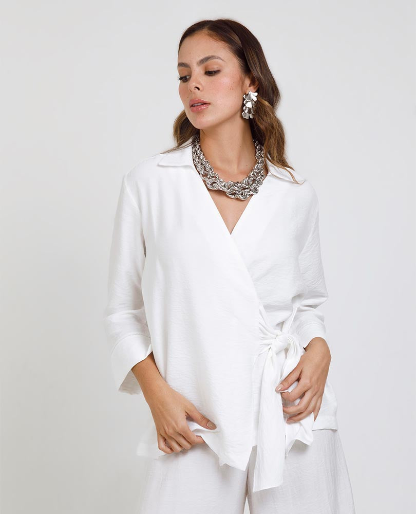 BLUSA MANGA 3/4 PARA MUJER CRUZADA Adrissa