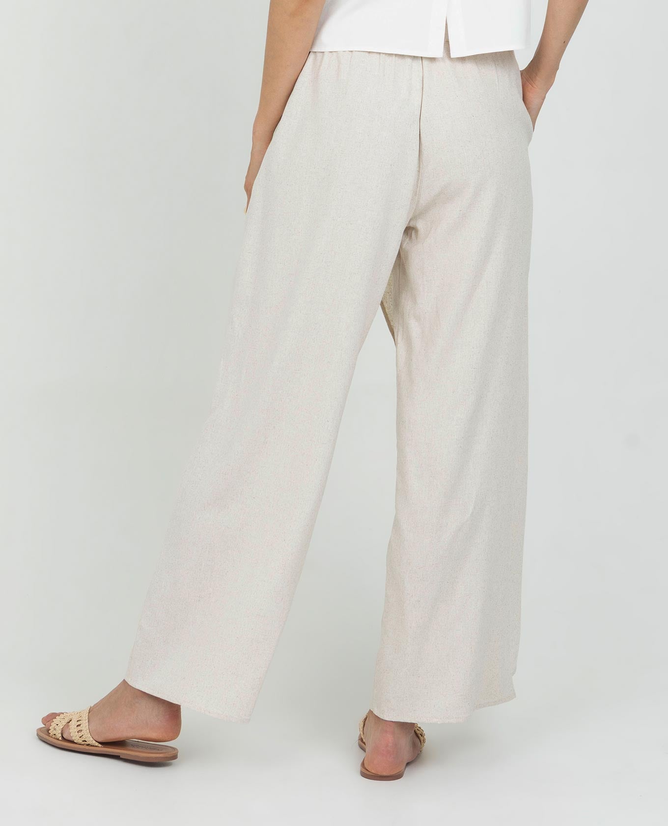 PANTALON PAREO PARA MUJER ELASTICO EN CINTURA TELA EFECTO SEMILLA Adrissa | Ropa para mujer Pantalones