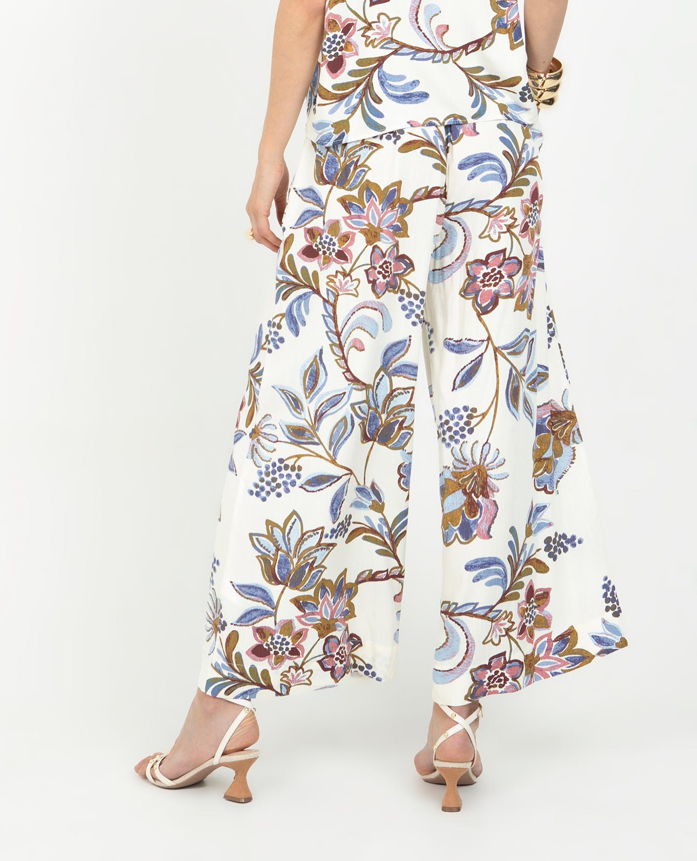 PANTALÓN WIDE LEG PARA MUJER ESTAMPADO CON ELASTICO EN CINTURA Adrissa