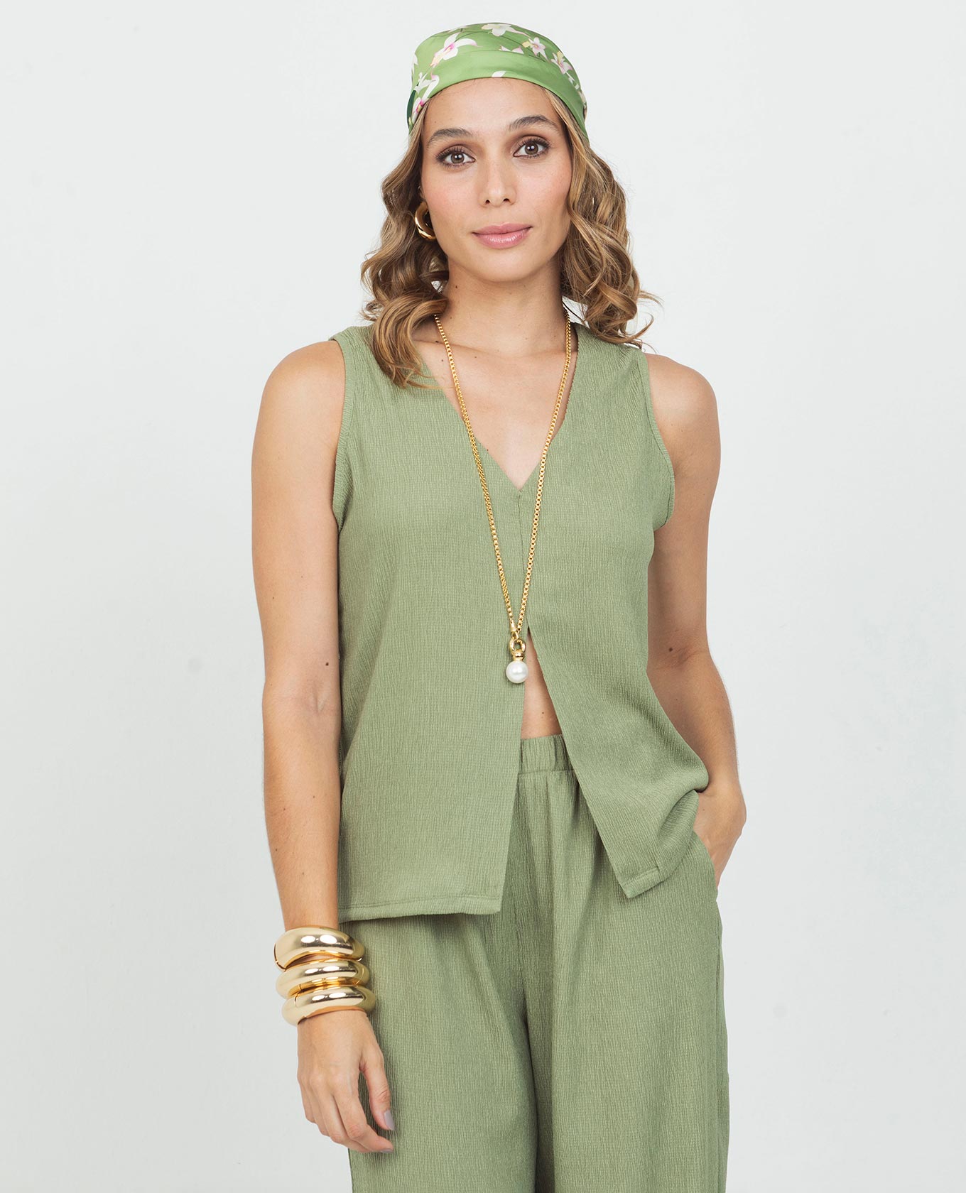 BLUSA MANGA SISA PARA MUJER ESCOTE V CON ABERTURA EN FRENTE Adrissa | Ropa para mujer Blusas