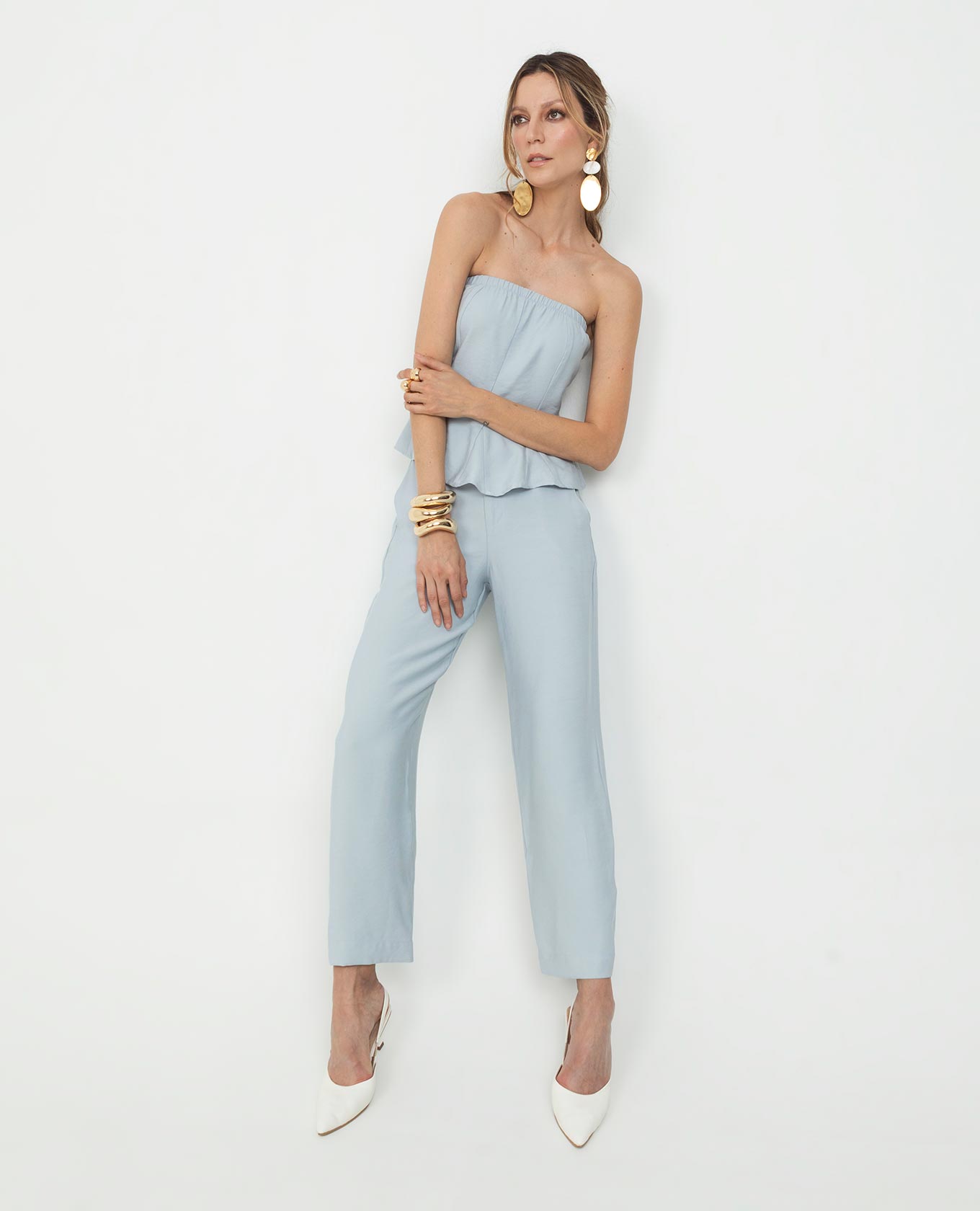 PANTALÓN RECTO PARA MUJER PRETINA DELGADA CON BOLSILLOS DIAGONALES Adrissa | Ropa para mujer Pantalones
