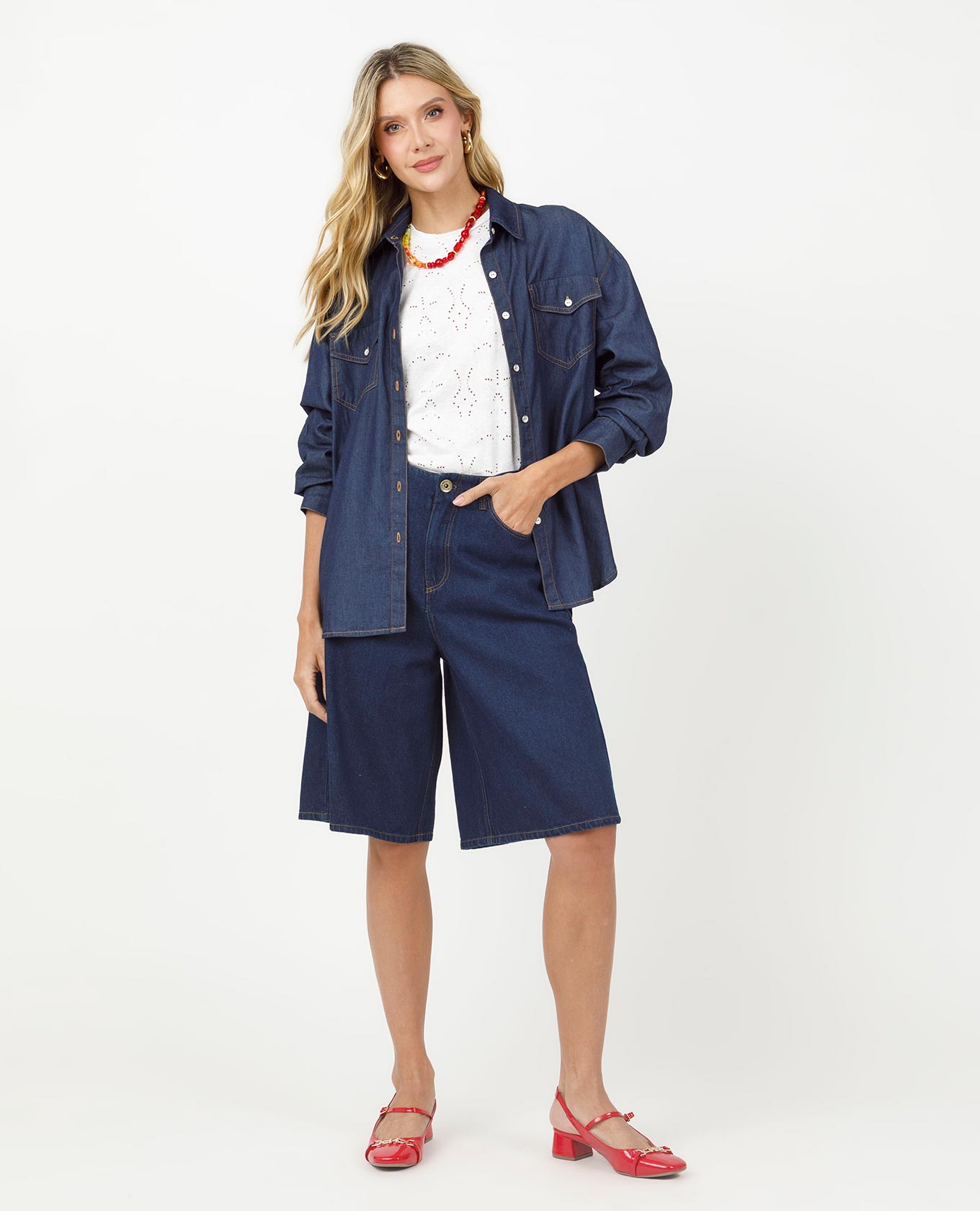 BERMUDA YORK PARA MUJER CINCO BOLSILLOS EN DENIM Adrissa | Ropa para mujer