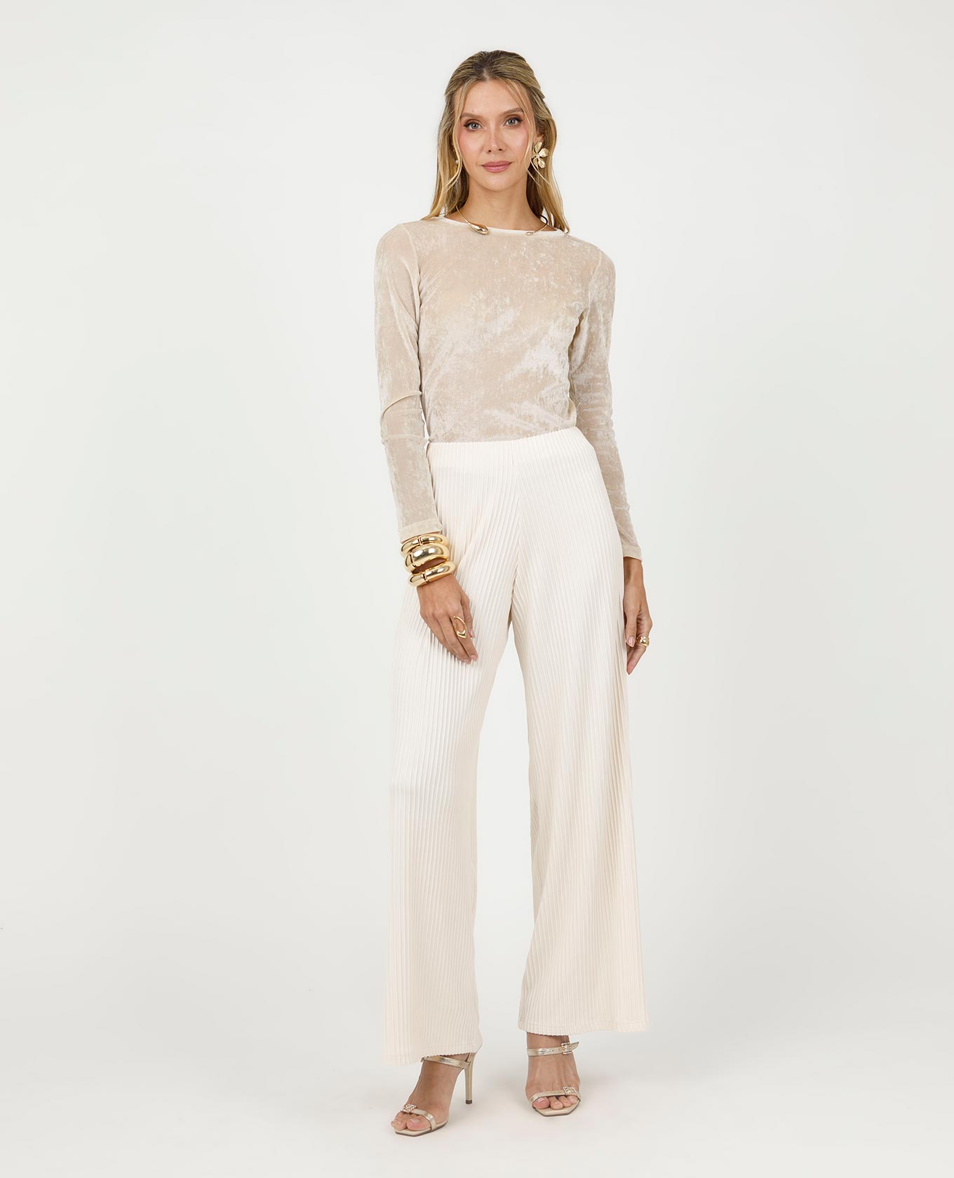 BUZO CUELLO REDONDO PARA MUJER EN MESH TIPO VELVET Adrissa | Ropa para mujer Blusas