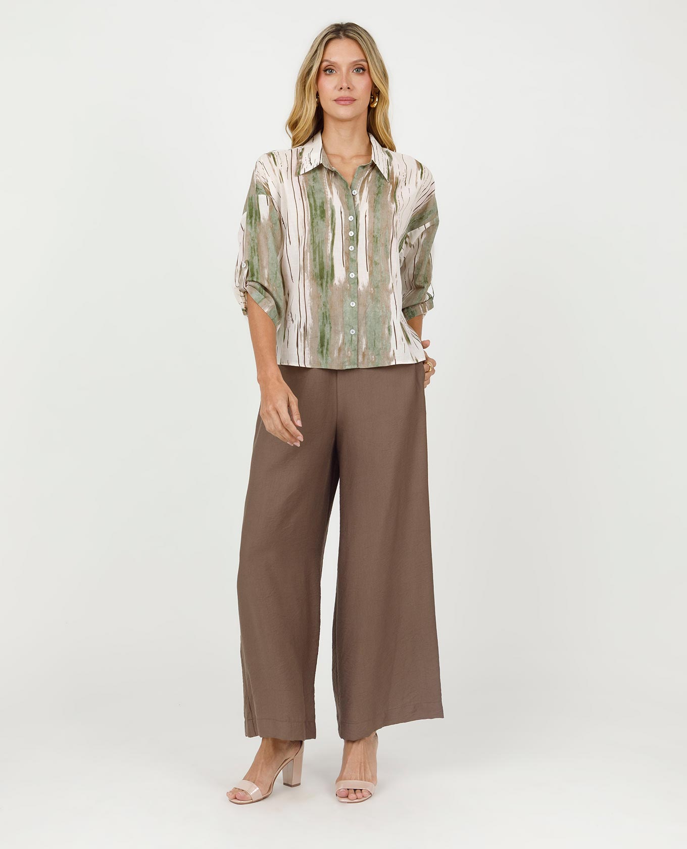 PANTALÓN WIDE LEG PARA MUJER CON ELÁSTICO EN CINTURA Adrissa | Ropa para mujer Pantalones
