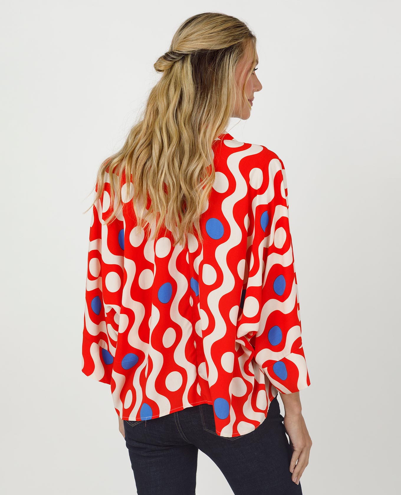 CAMISA ESTAMPADA PARA MUJER SILUETA CORTA MANGA INCLUIDA Adrissa | Ropa para mujer Blusas