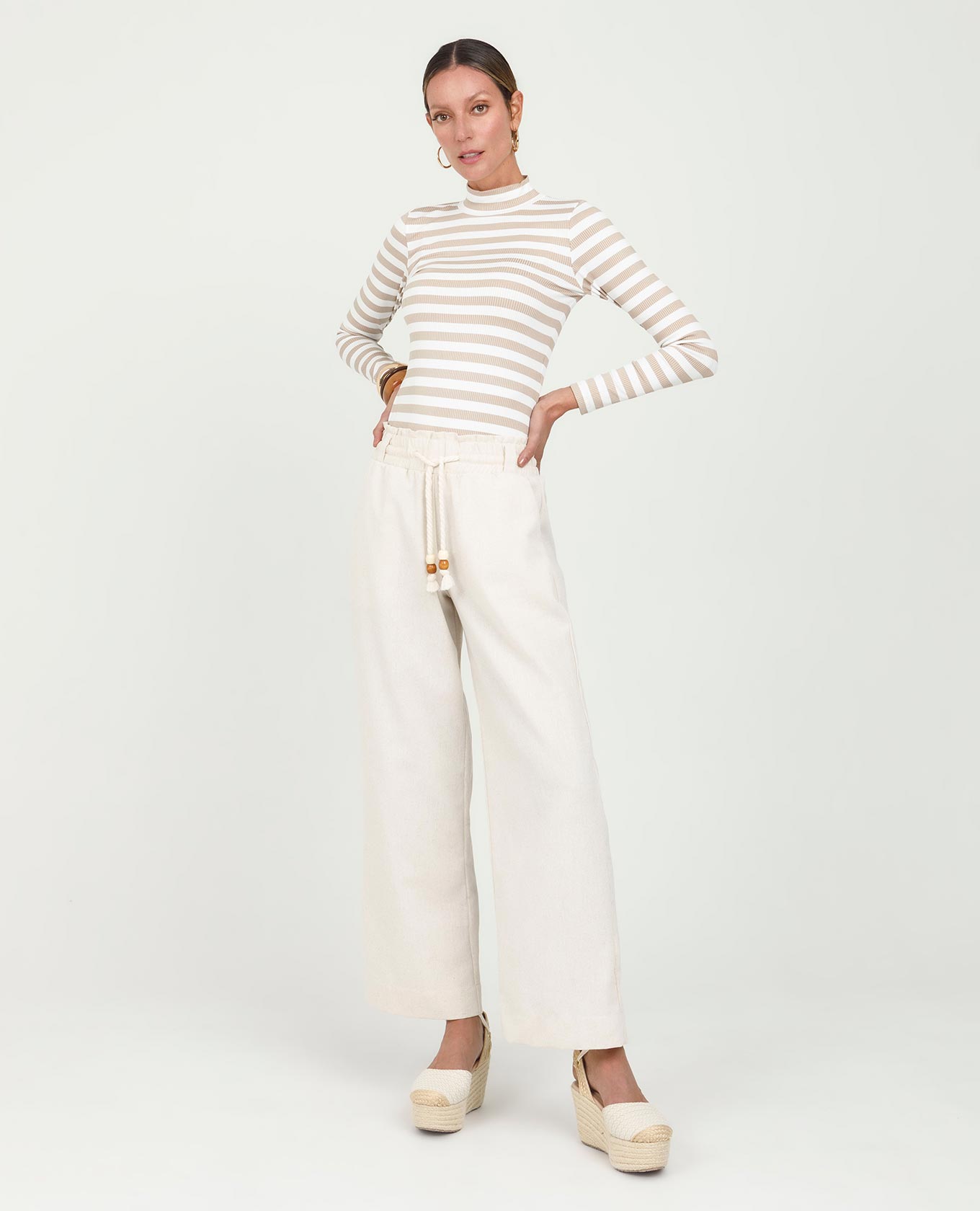 BUZO CUELLO TORTUGA PARA MUJER EN RAYAS