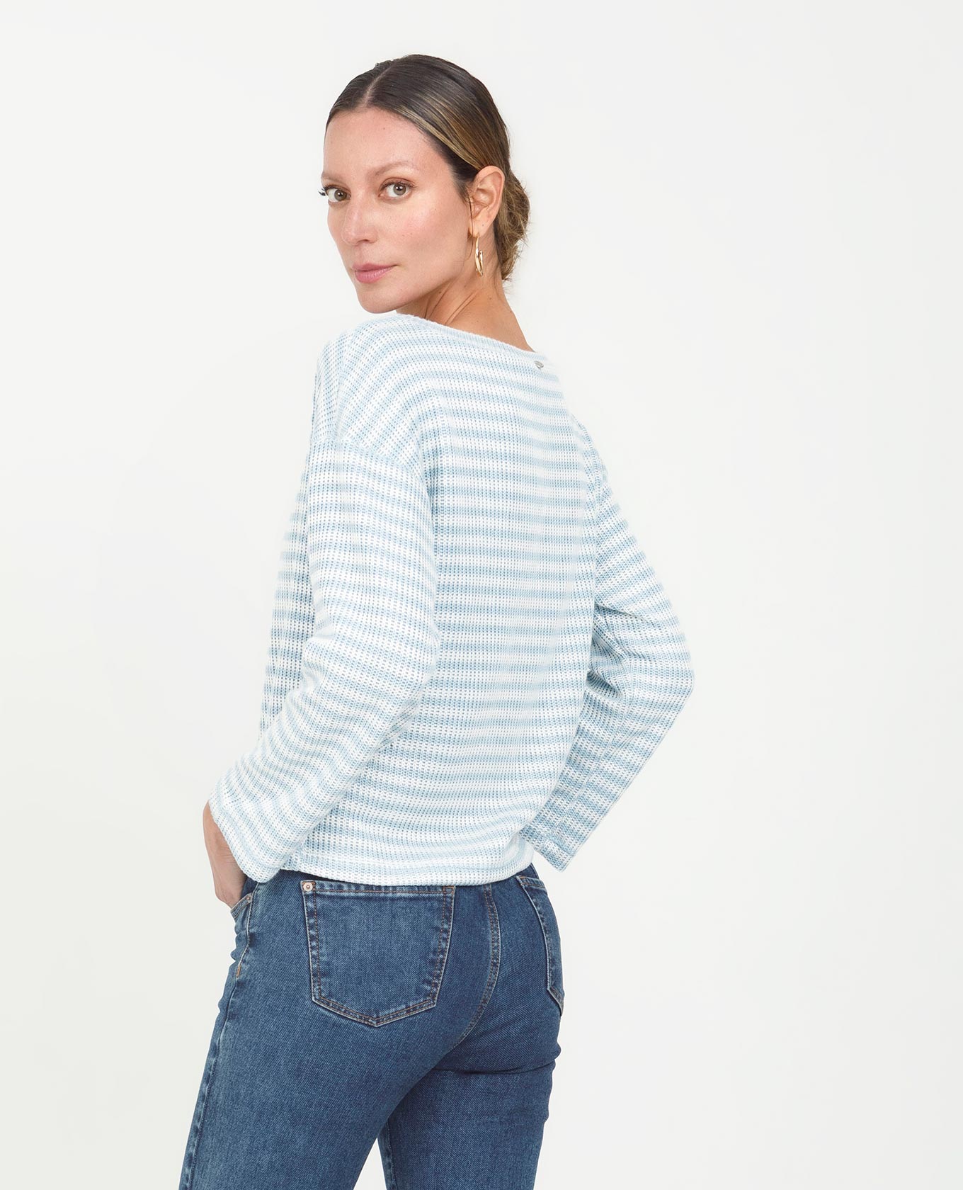 BUZO TEJIDO PARA MUJER ESCOTE SEMI BANDEJA Adrissa | Ropa para mujer Blusas