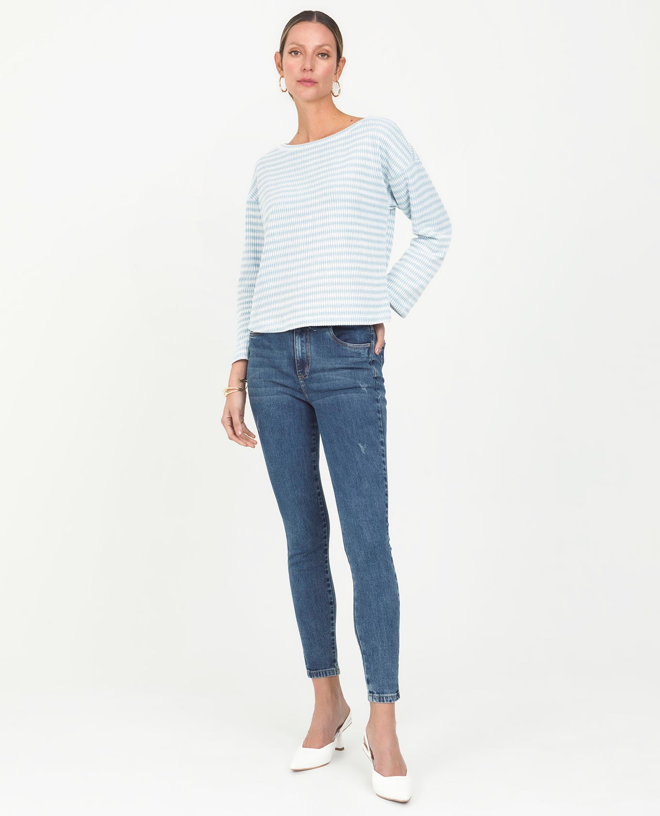BUZO TEJIDO PARA MUJER ESCOTE SEMI BANDEJA Adrissa | Ropa para mujer Blusas