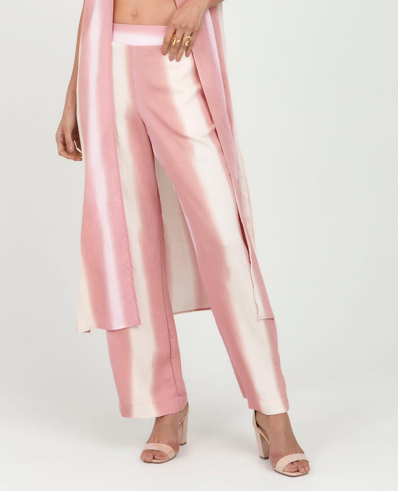 PANTALÓN RECTO PARA MUJER CINTURA CON ELÁSTICO ESTAMPADO Adrissa | Ropa para mujer Pantalones