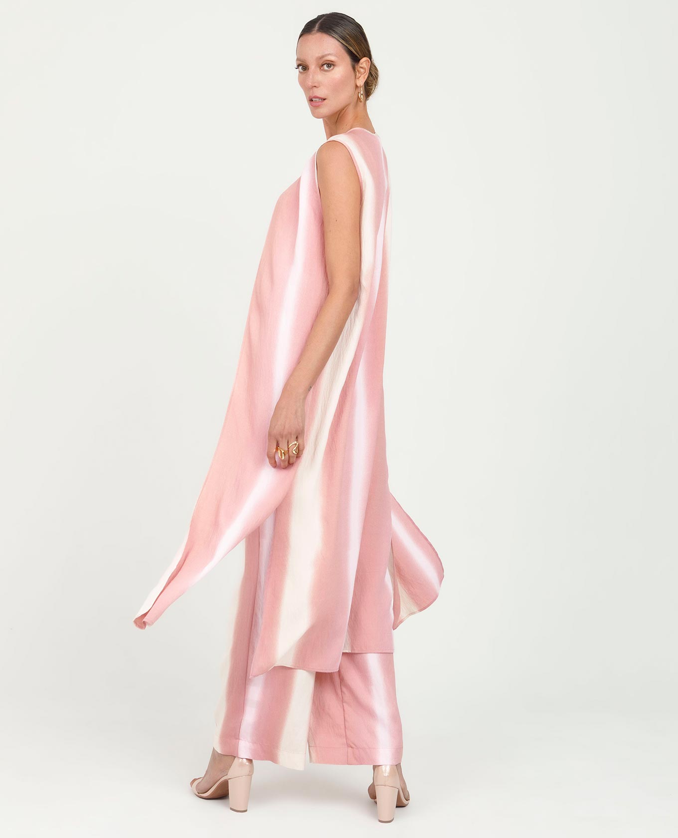 PANTALÓN RECTO PARA MUJER CINTURA CON ELÁSTICO ESTAMPADO Adrissa | Ropa para mujer Pantalones