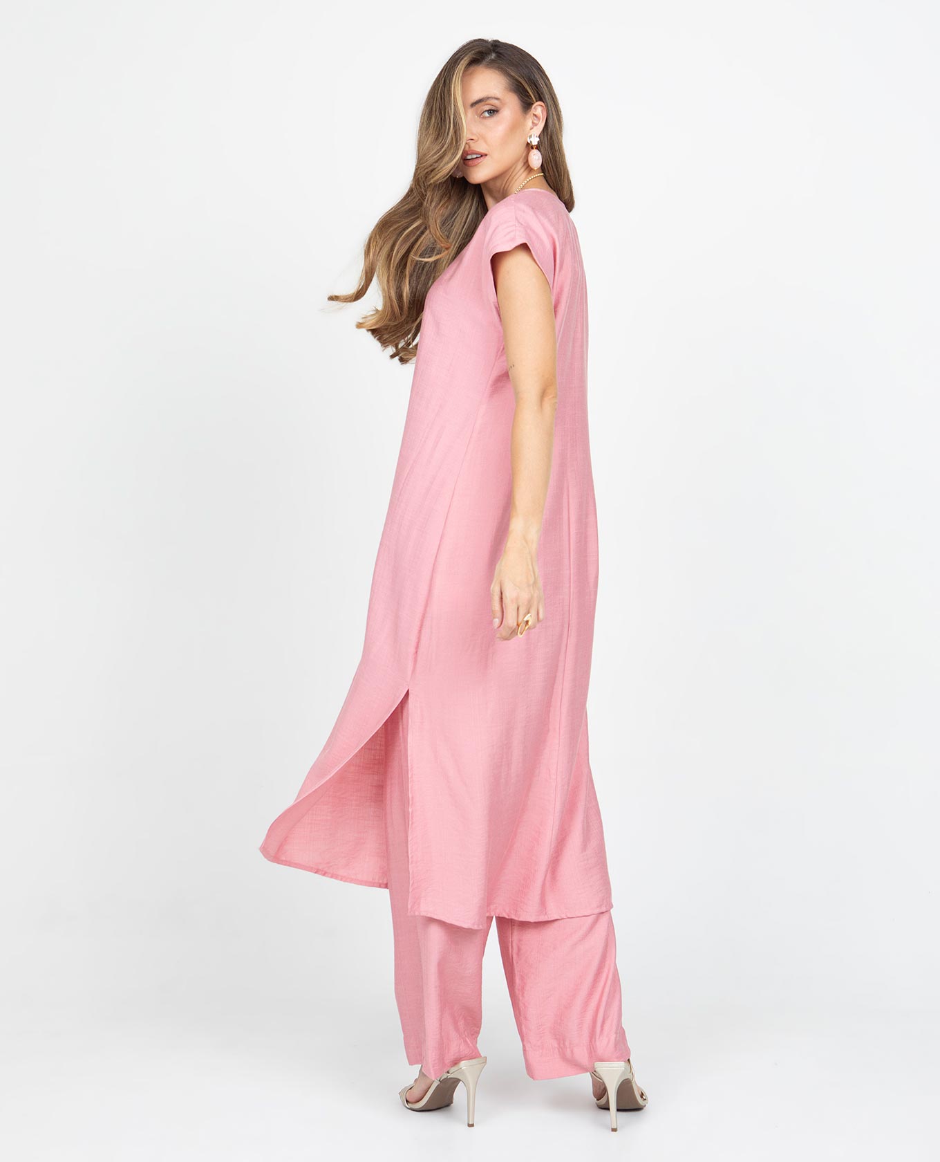 BLUSÓN ESCOTE V PARA MUJER MANGA INCLUIDA CON ABERTURAS EN COSTADOS Adrissa | Ropa para mujer Blusas