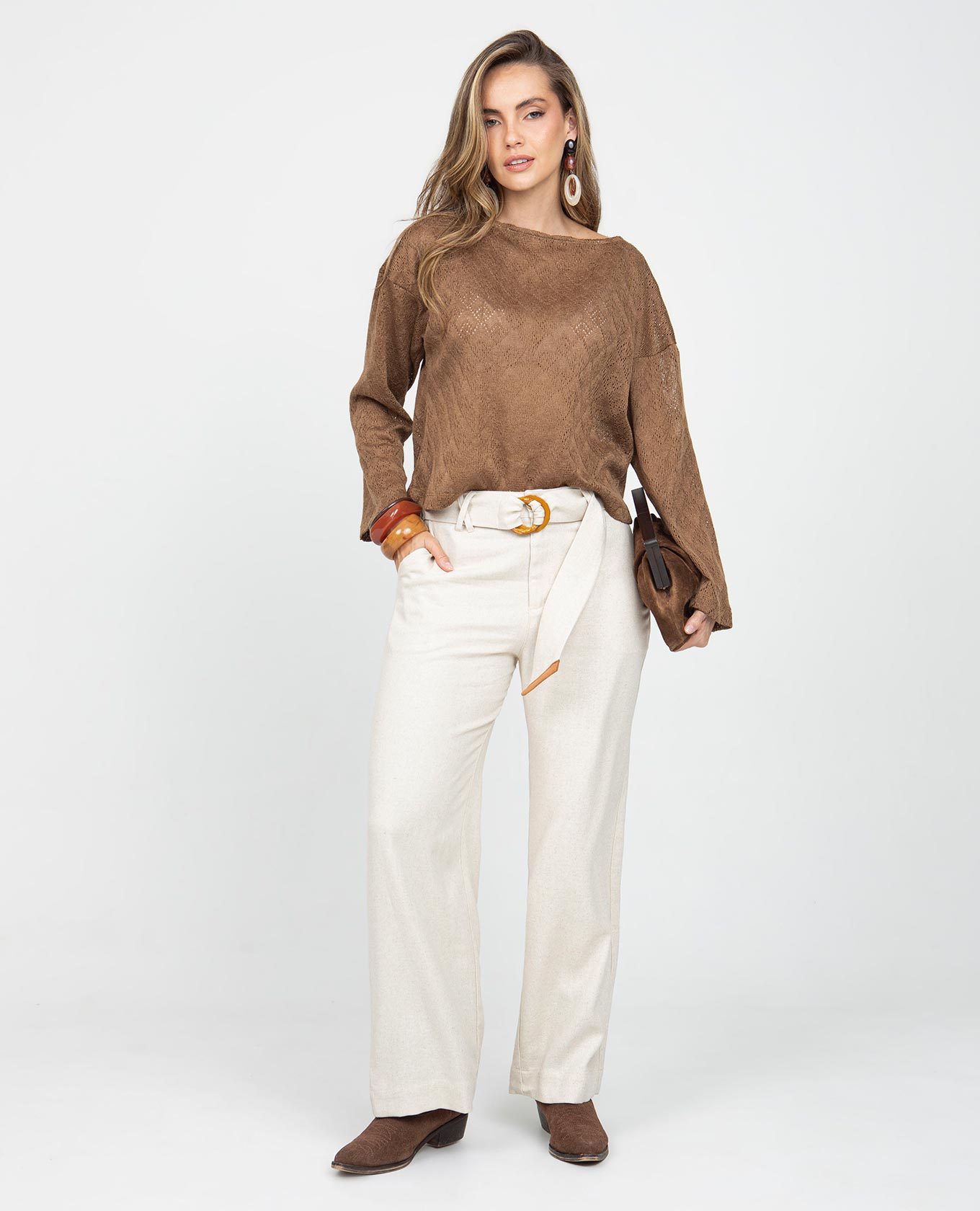 BUZO TEJIDO PARA MUJER ESCOTE SEMIBANDEJA Adrissa | Ropa para mujer Chaquetas