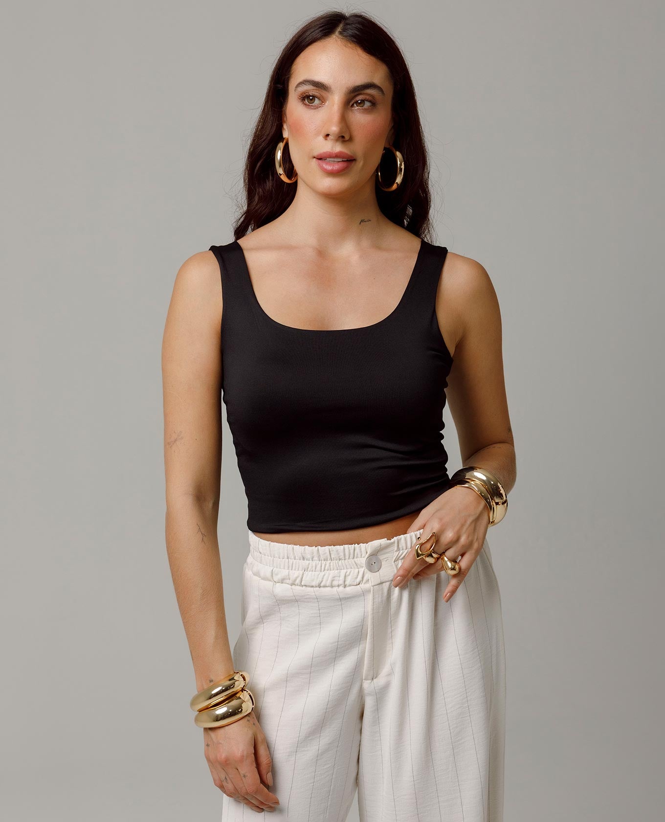 TOP BÁSICO ALINA PARA MUJER Adrissa | Ropa para mujer Blusas