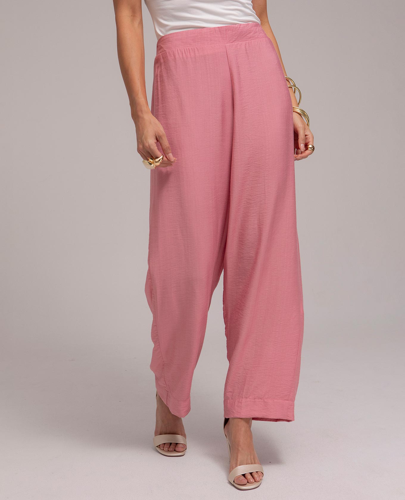 PANTALON RECTO PARA MUJER ELASTICO EN CINTURA Y RUEDO ANCHO Adrissa | Ropa para mujer Pantalones