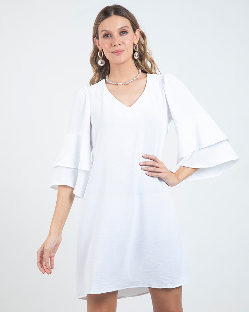 VESTIDO BLANCO PARA MUJER SILUETA TALEGO Adrissa