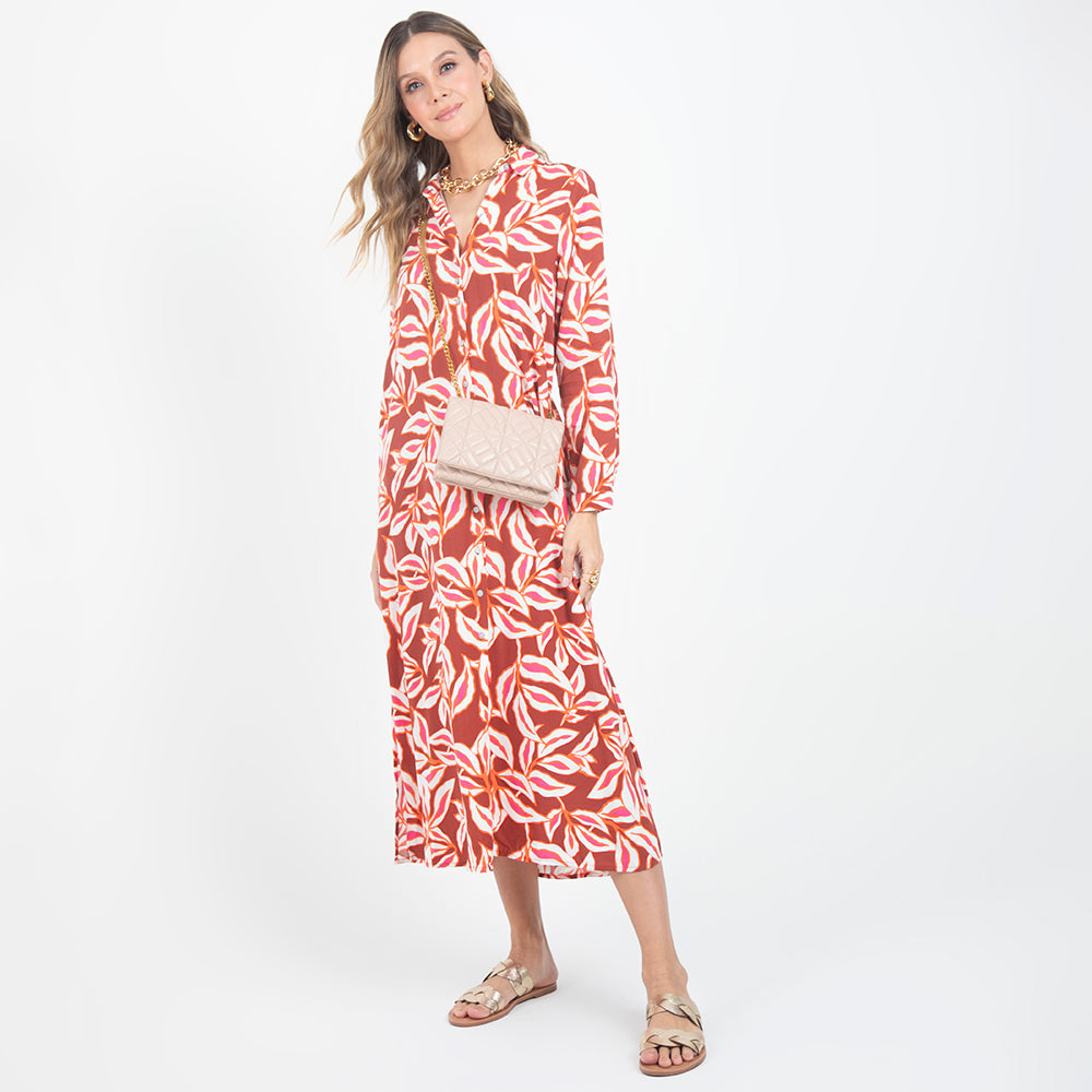 VESTIDO ESTAMPADO PARA MUJER CAMISERO Adrissa