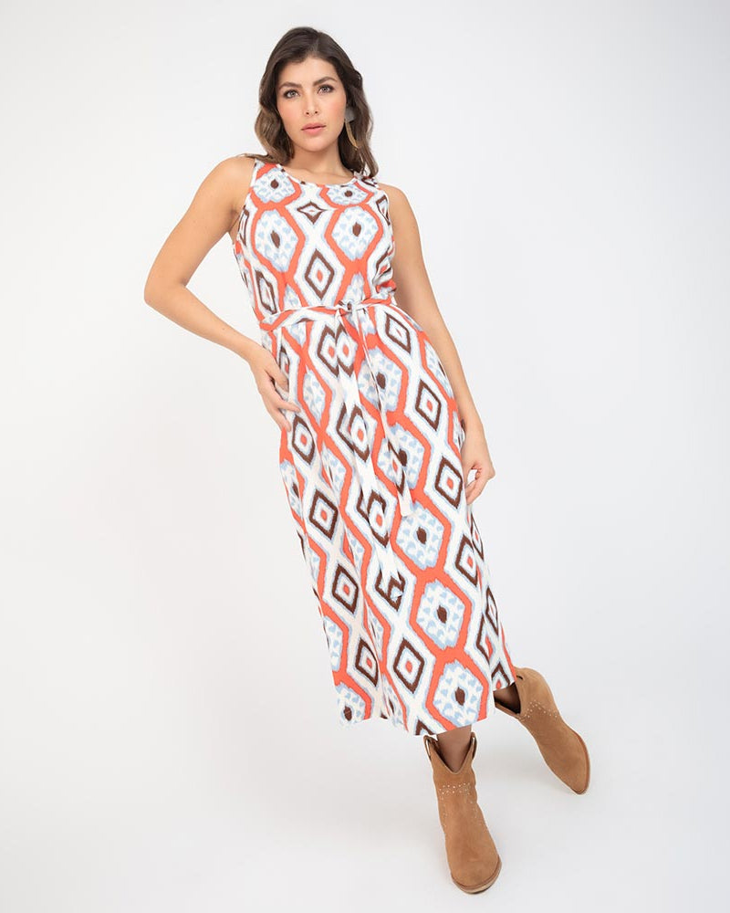 VESTIDO ESTAMPADO ETNICO PARA MUJER Adrissa