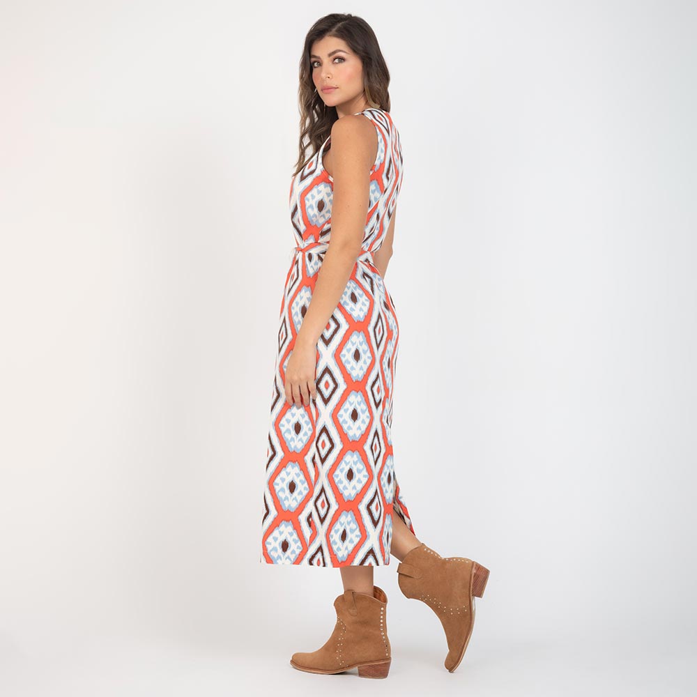 VESTIDO ESTAMPADO ETNICO PARA MUJER Adrissa