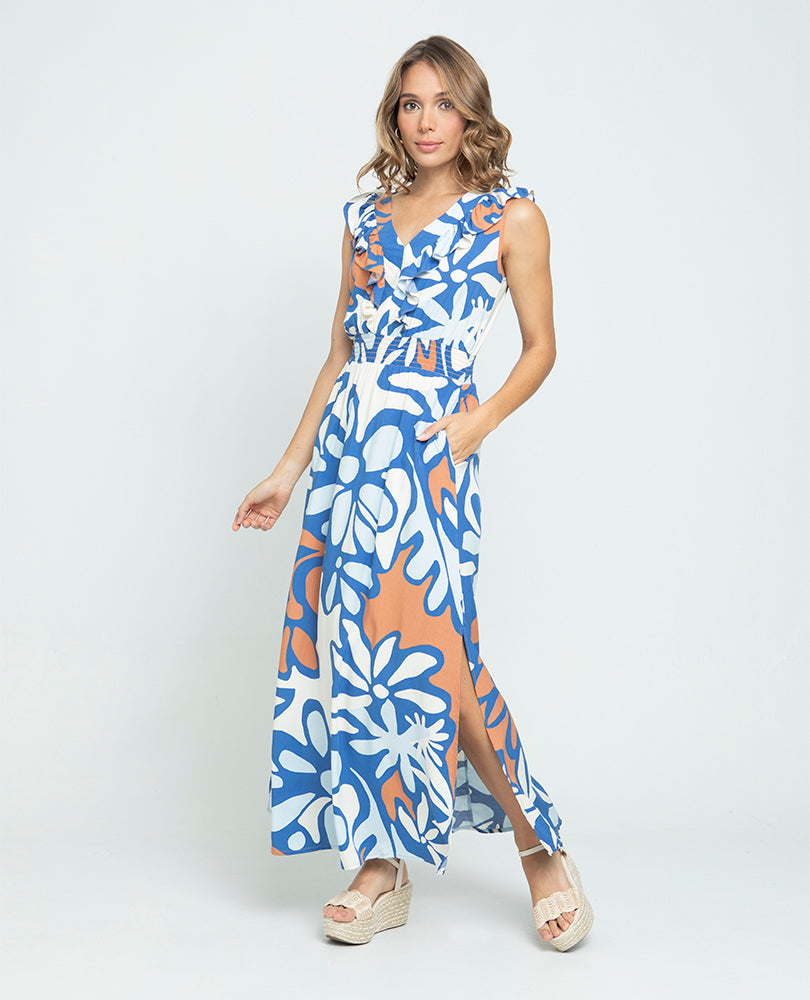 VESTIDO LARGO PARA MUJER ESTAMPADO Adrissa