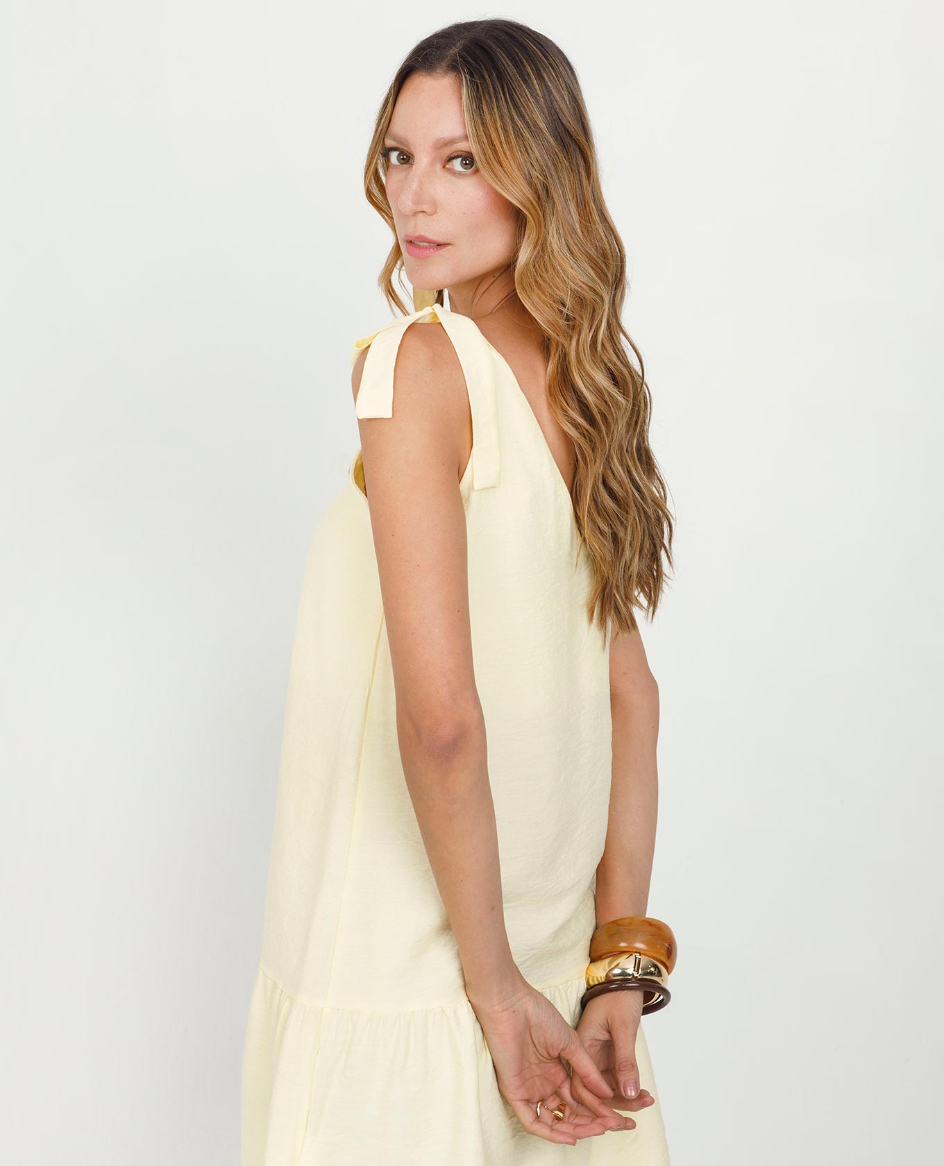 VESTIDO CORTO PARA MUJER CON TIRAS PARA ANUDAR Y BOLERO