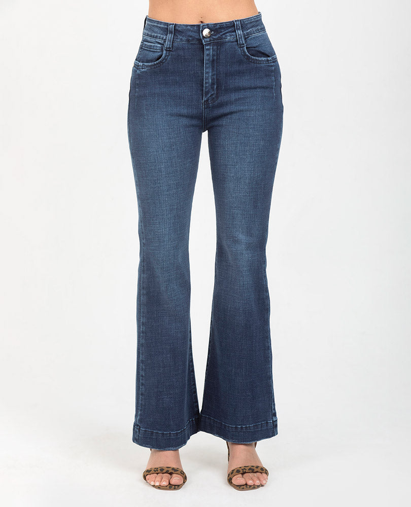 JEAN FLARE PARA MUJER TONO OSCURO Adrissa
